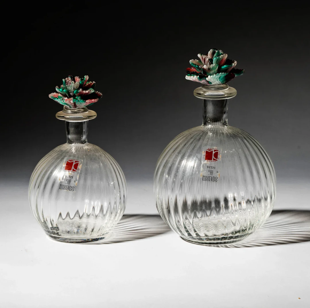Carlo Moretti for Murano, Two Decanters