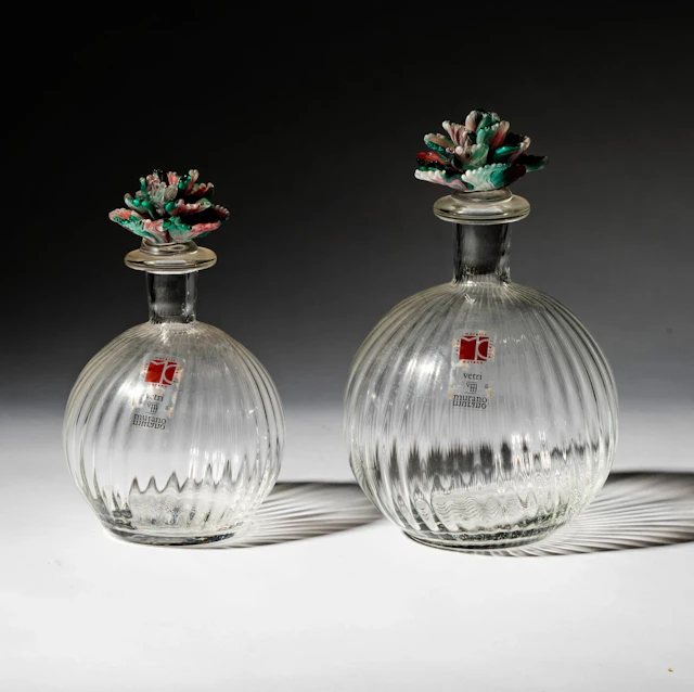 Carlo Moretti for Murano, Two Decanters