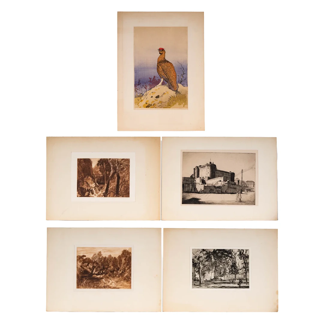 Group of Five Etchings