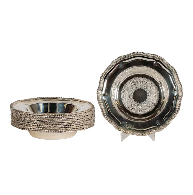 A Set of Twelve Sterling Silver Bowls