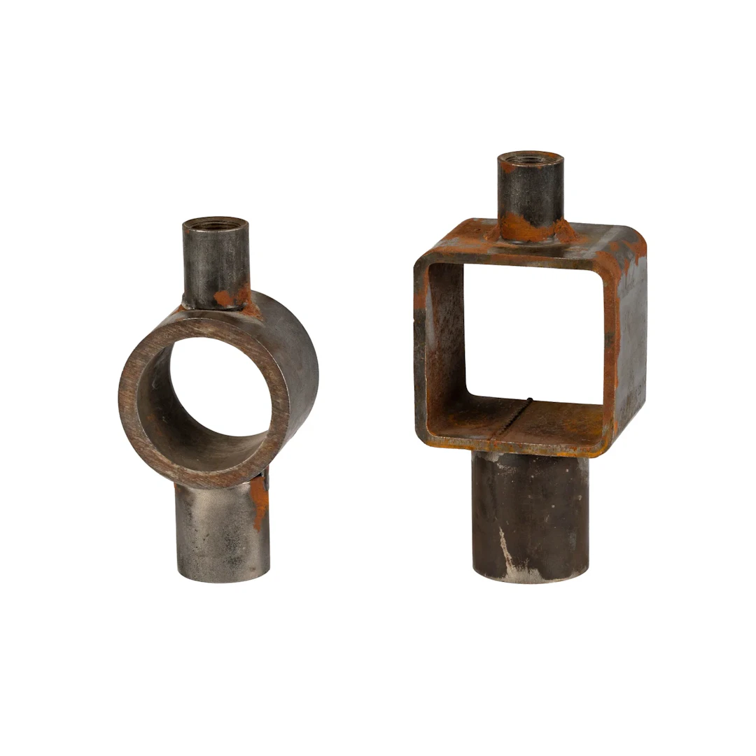 Richard Gerrish, American 20th Century, Two Steel Candlesticks