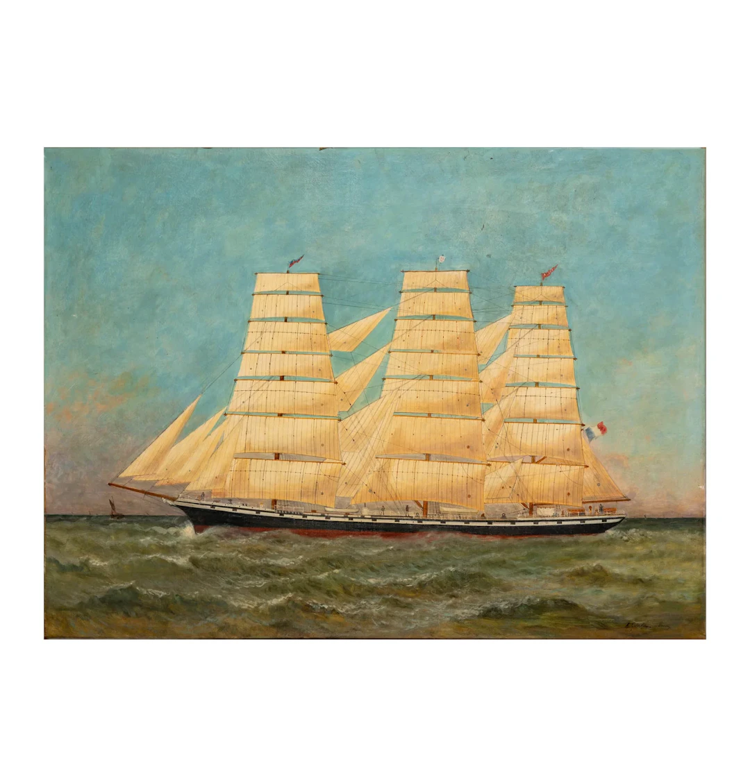A. Guimbelot, Painting of the French Ship 'Alice'