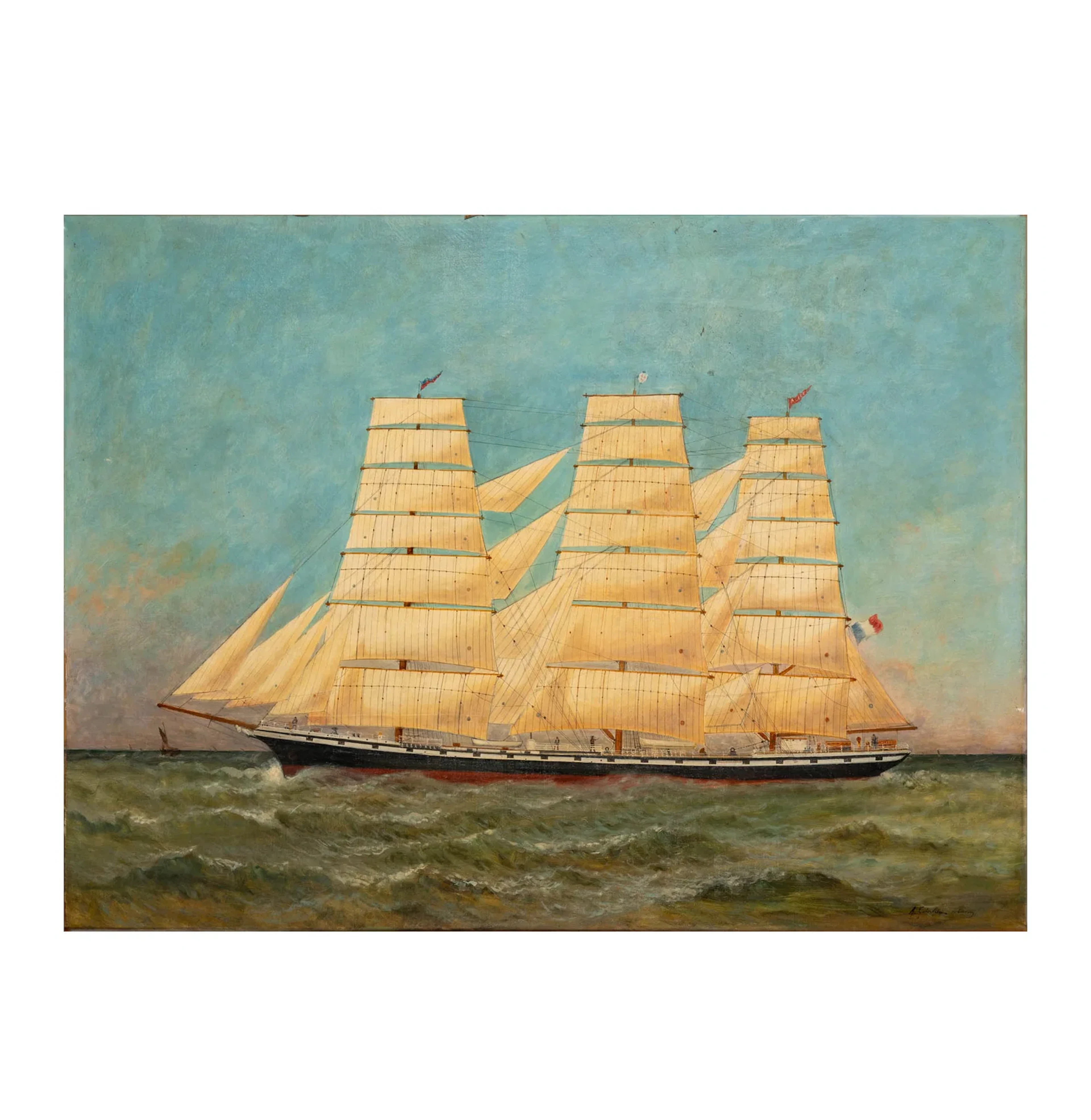 A. Guimbelot, Painting of the French Ship 'Alice'