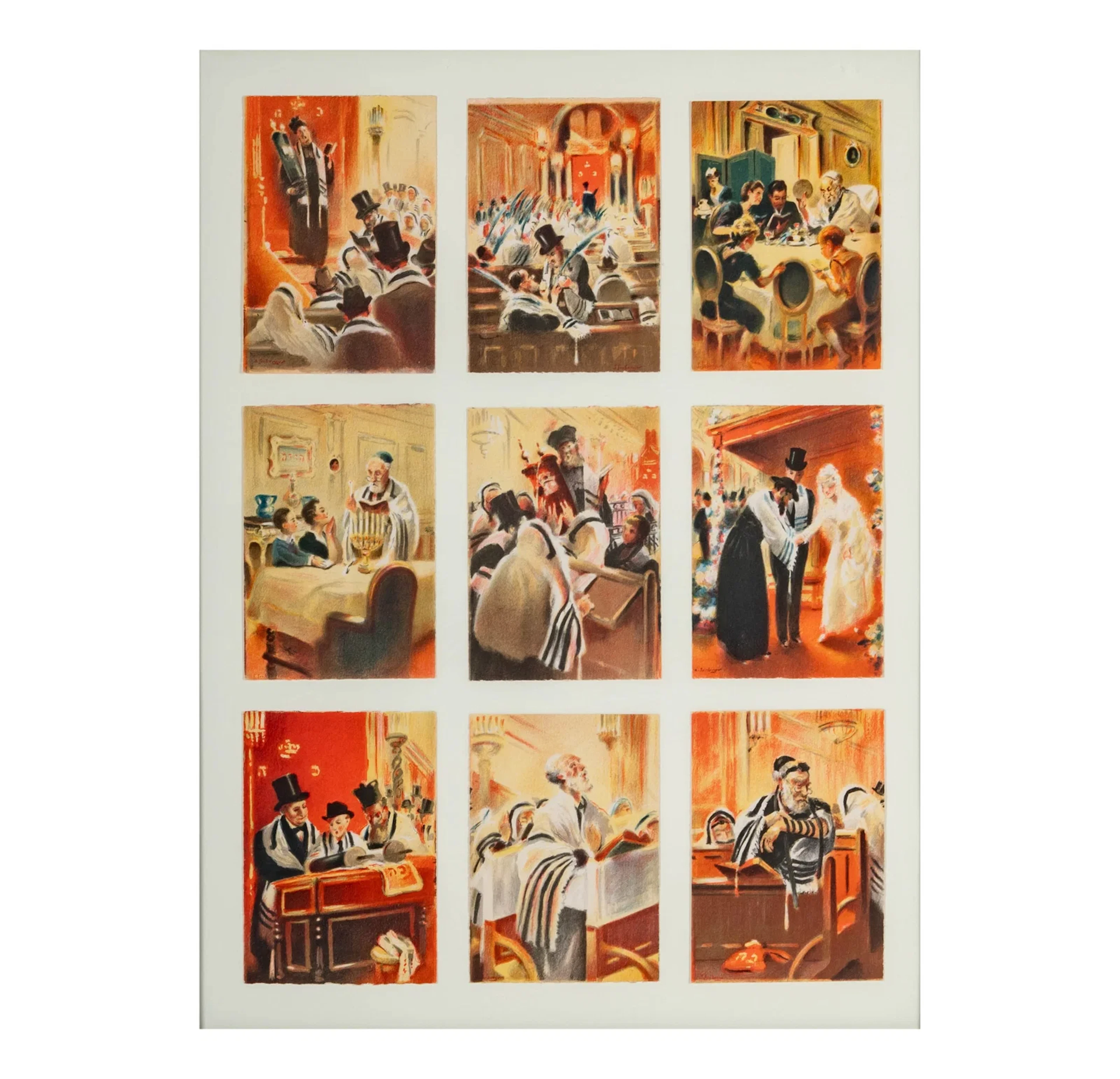 Samuel Seeberger (20th Century): Framed Postcards