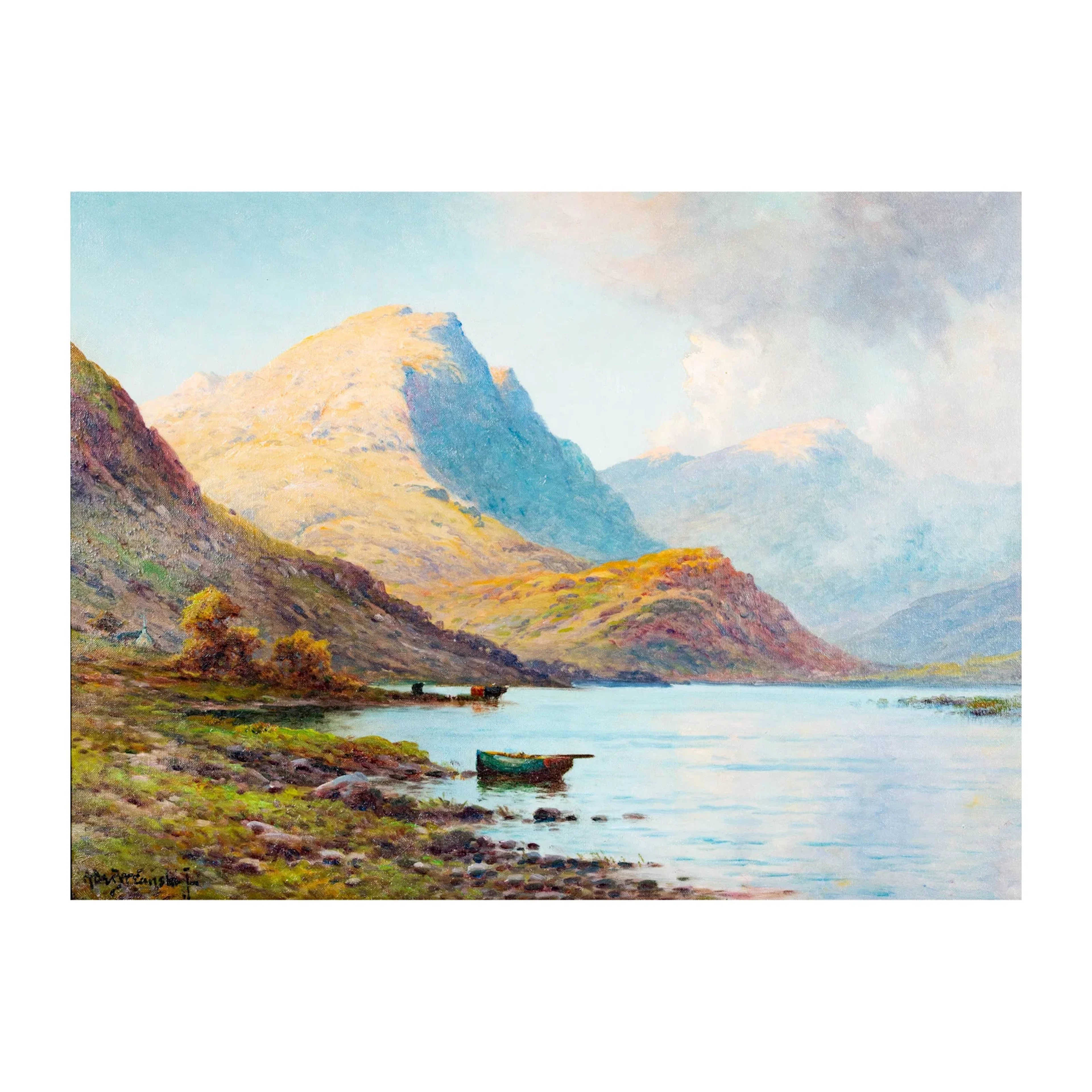 Alfred de Breanski Jr., British 1877-1957, North Whales Landscape