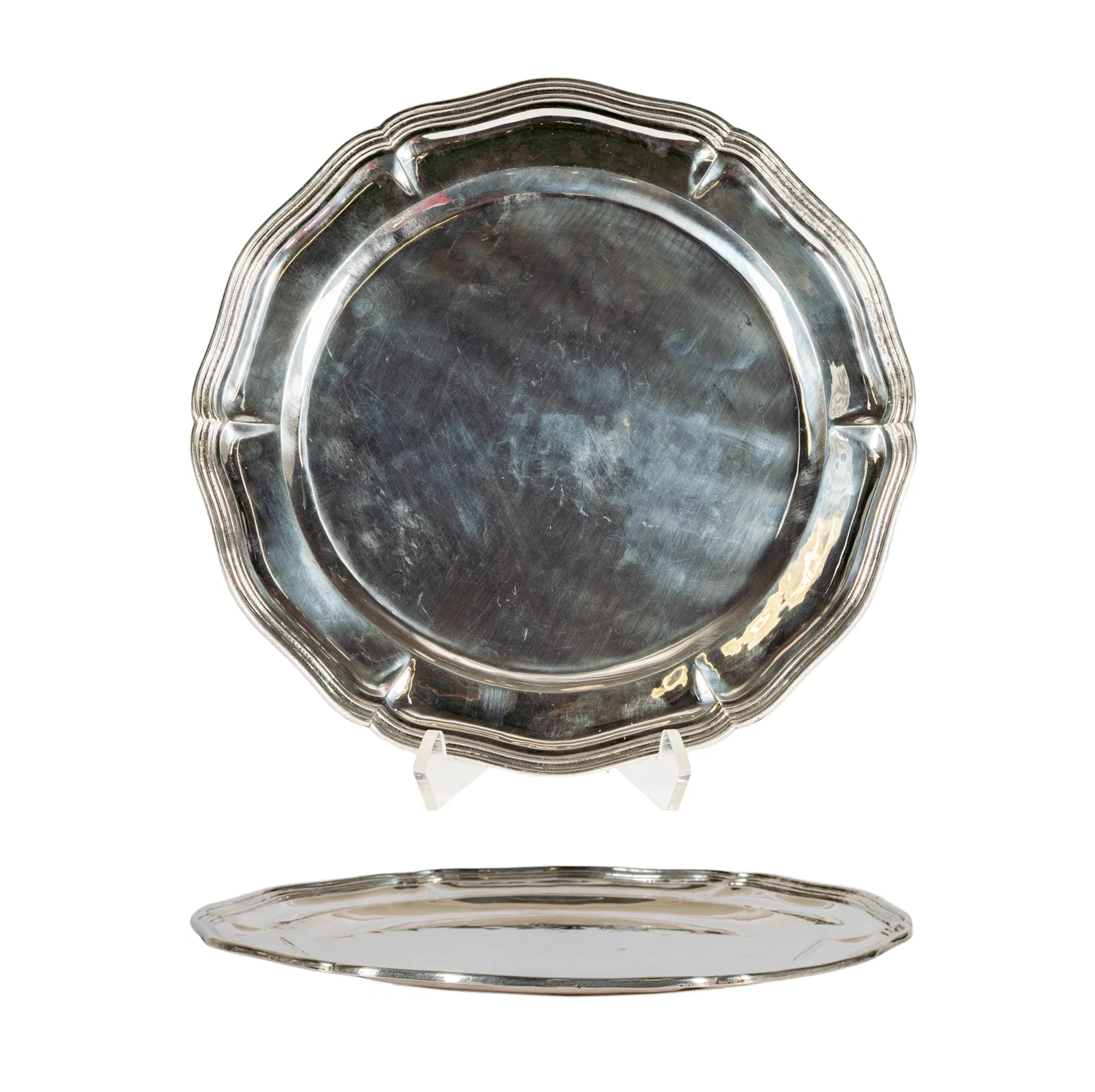 A Mexican Sterling Silver Scallop Platter
