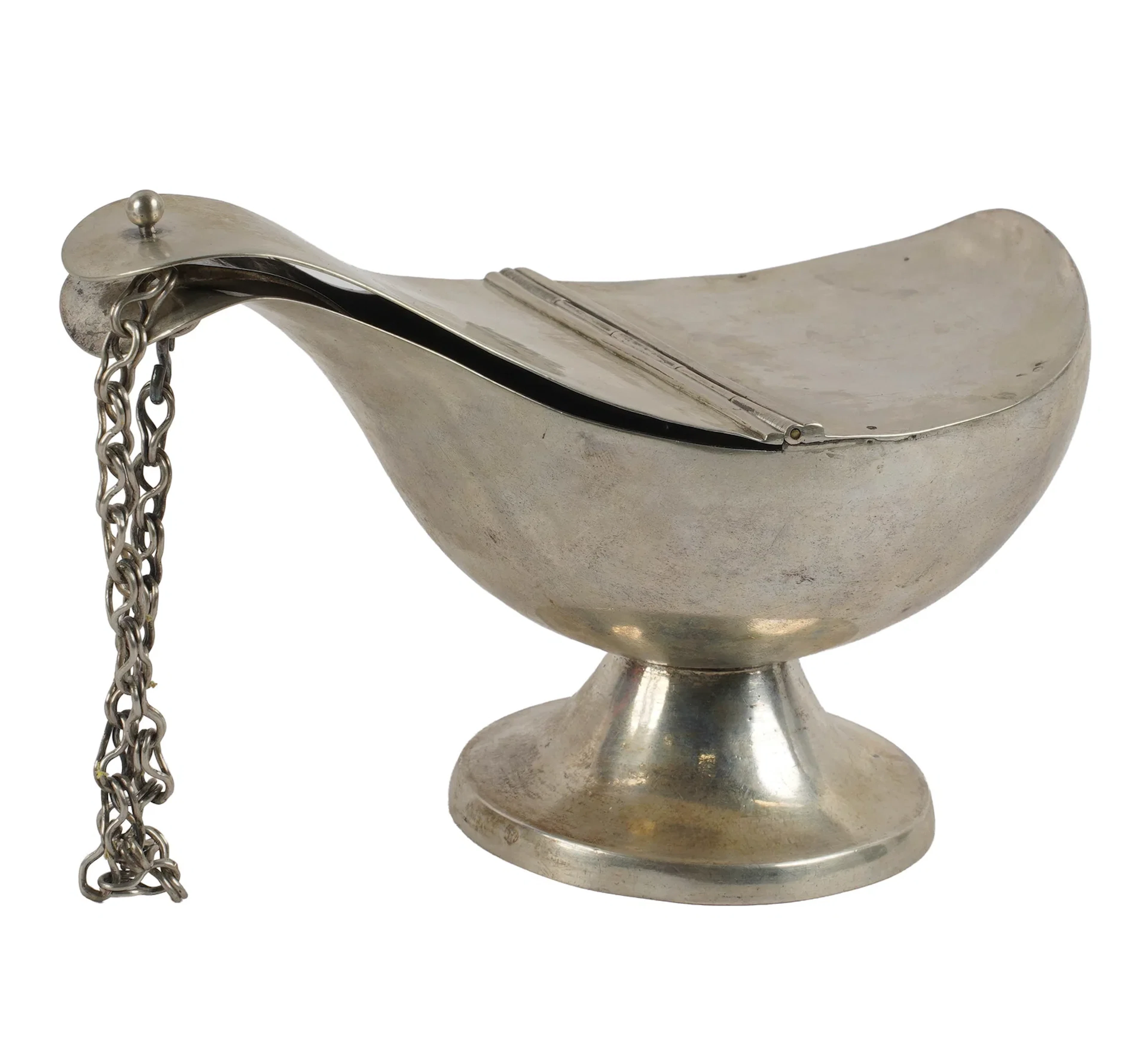 Colonial Silver Incense Boat