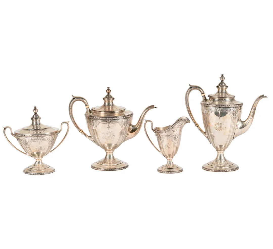 A Sterling Silver Four-Piece Coffee and Tea Service