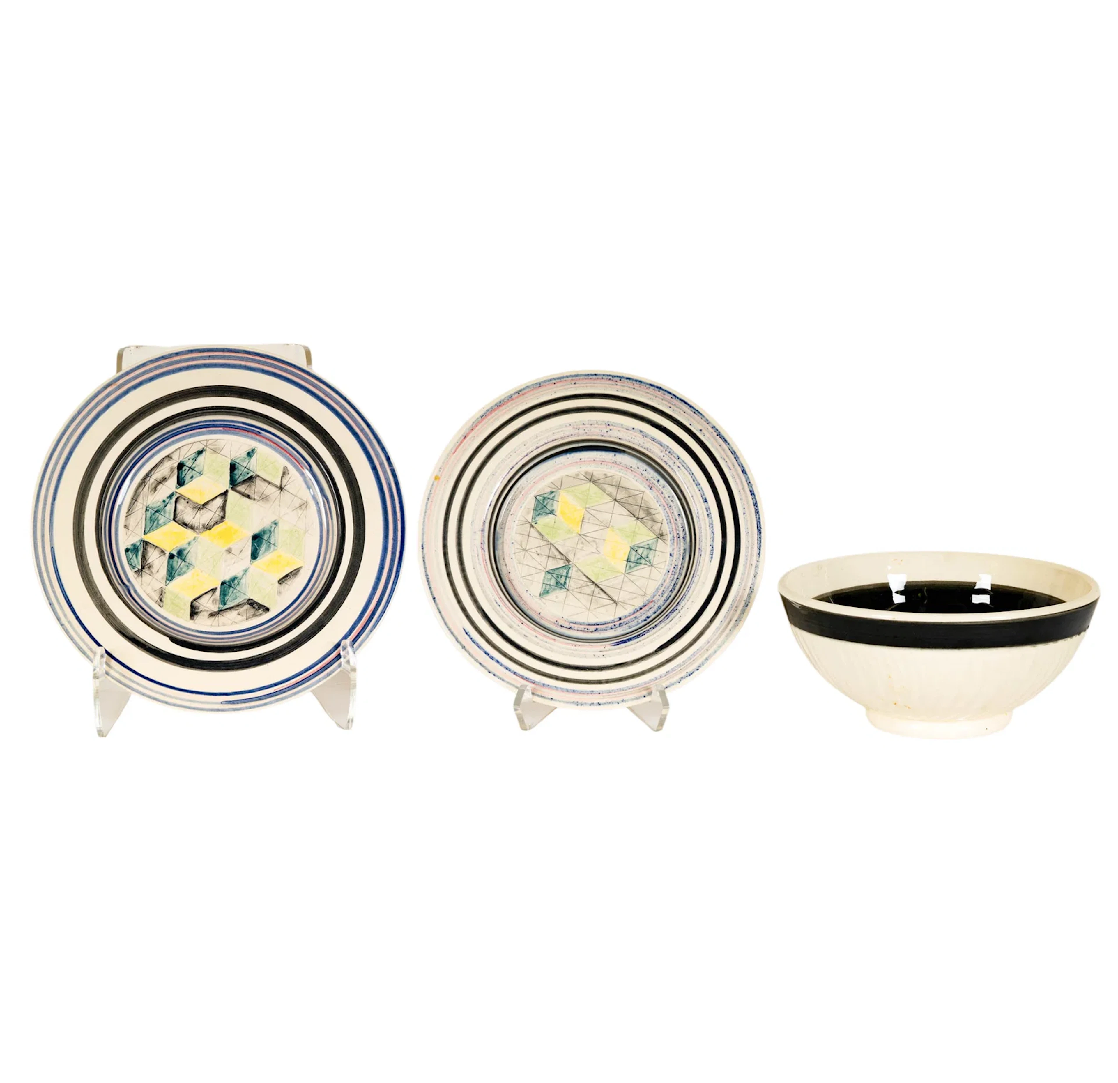 Two Plates and Bowl