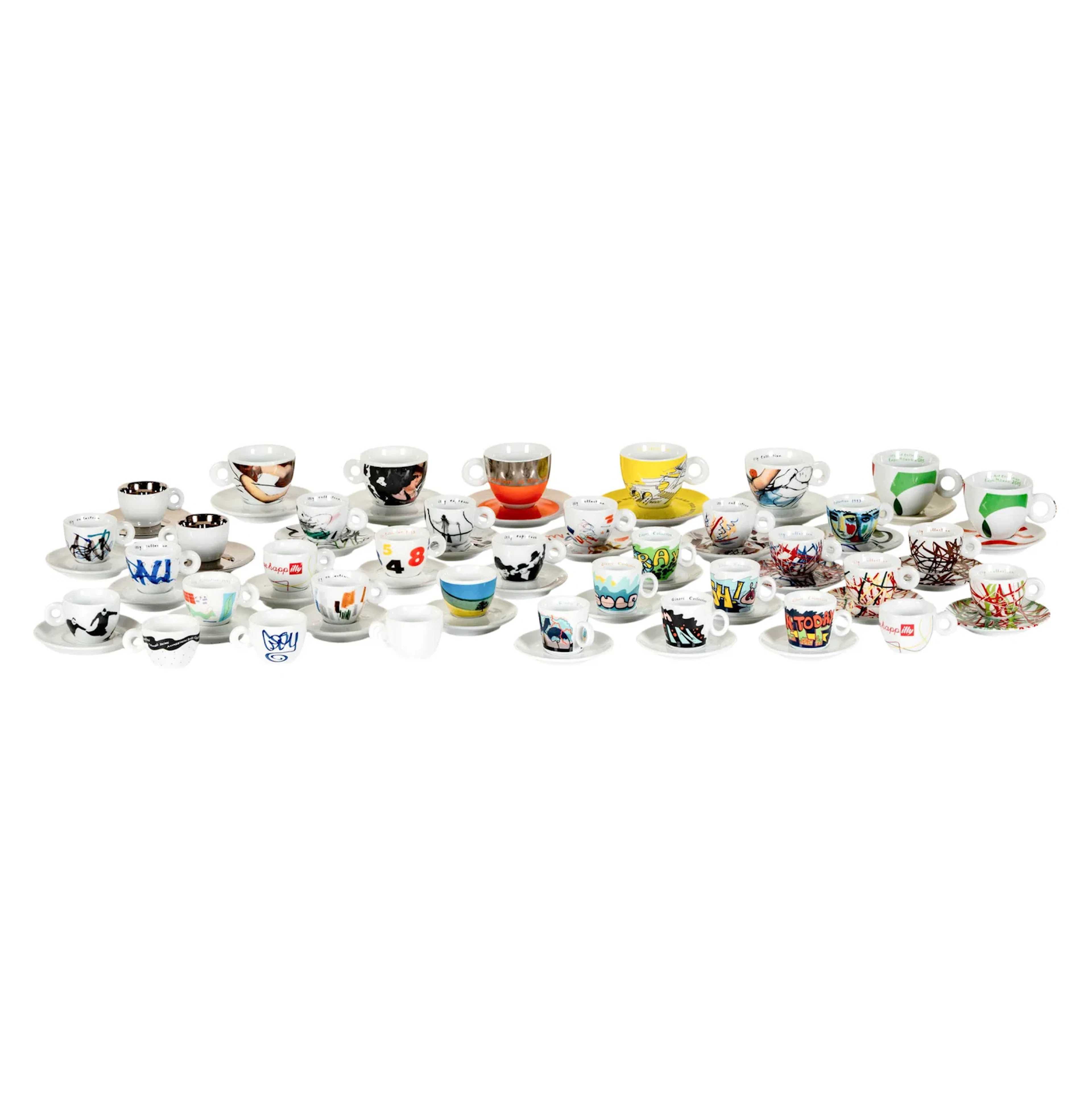 Large Collection of Illy Collection Espresso Set