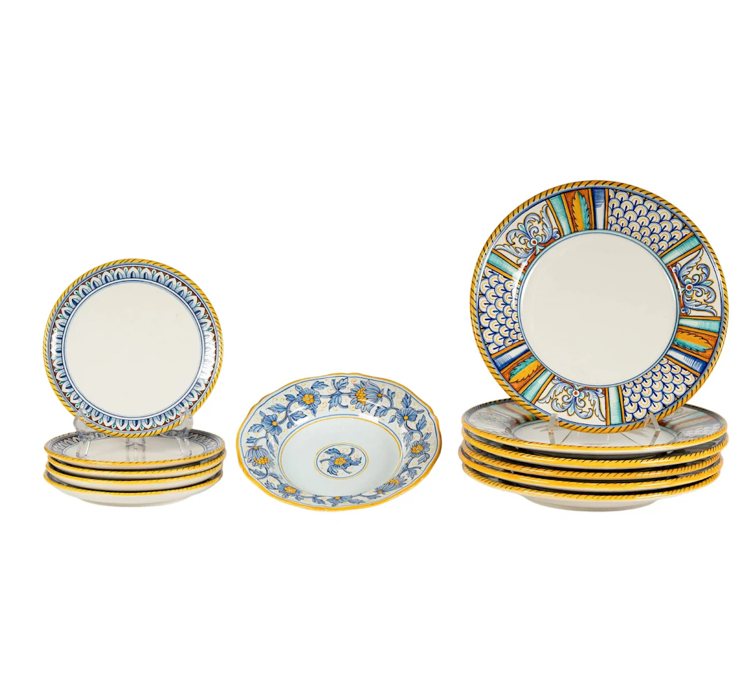 Group of Grazia Deruta Italian Tableware