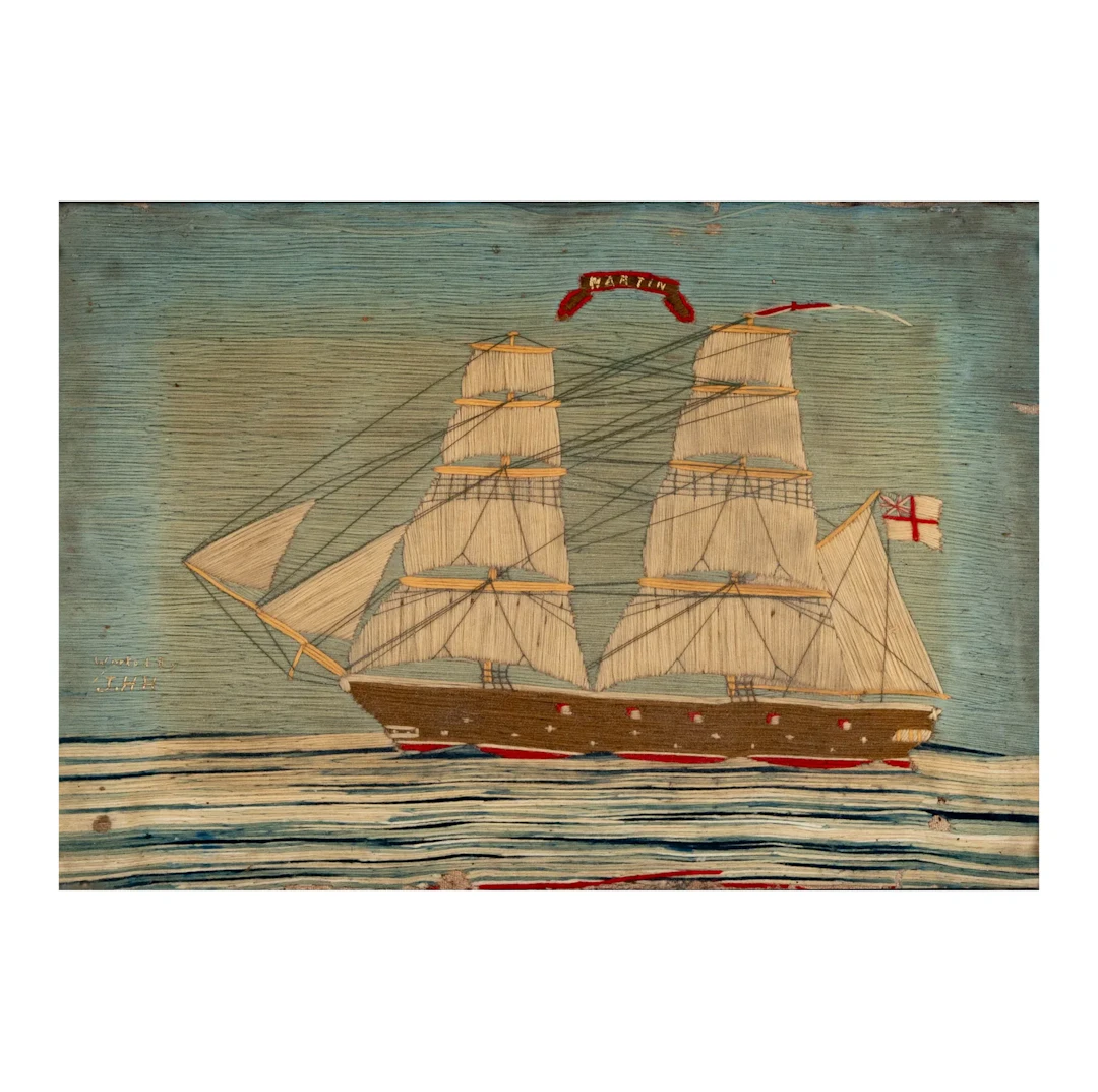A HMS Martin Sailor Wool Work