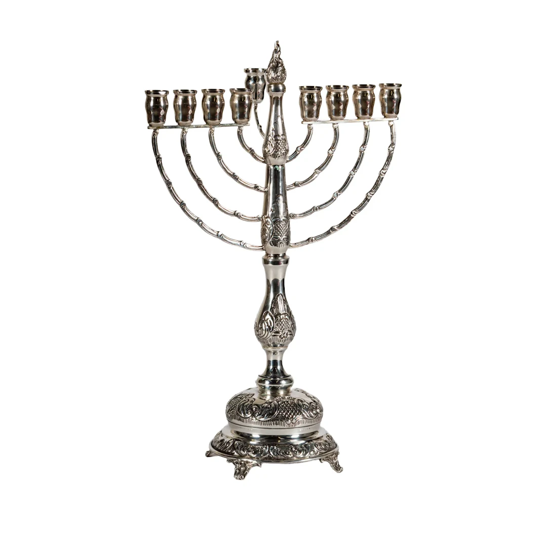 A Sterling Silver Menorah