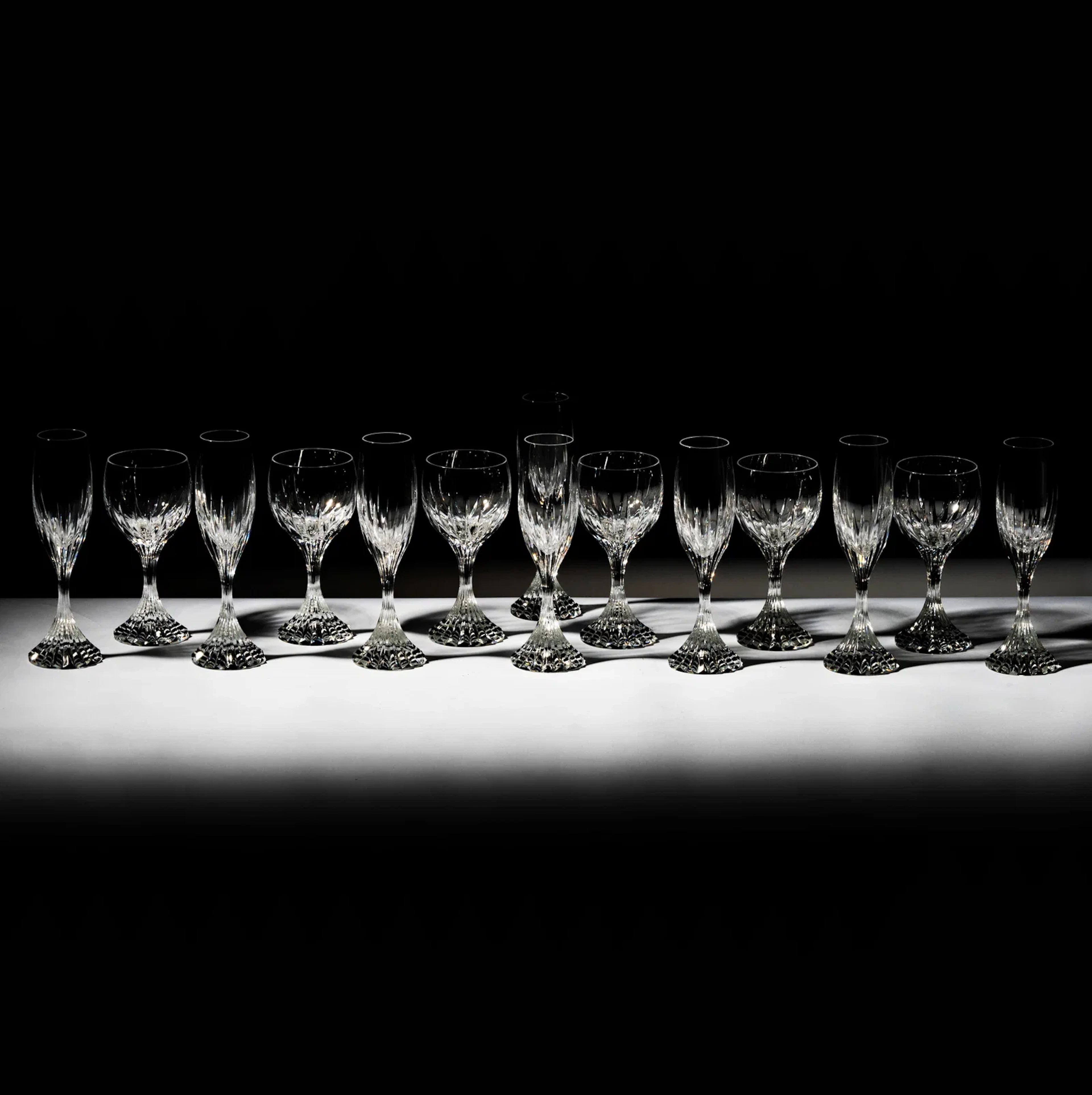 A Collection of Baccarat Massena Crystal Stemware
