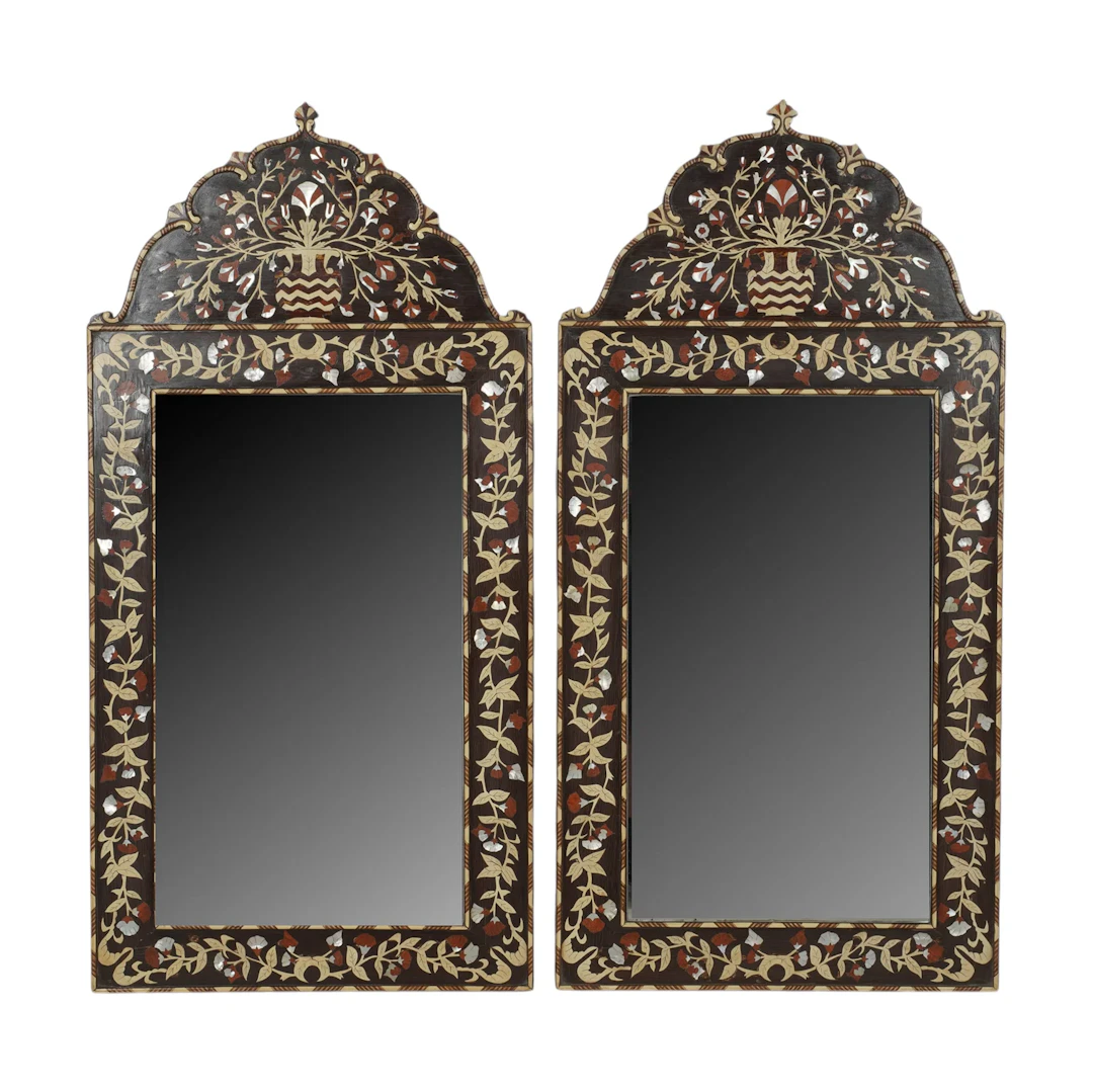 A Pair of Levantine Inlaid Mirrors