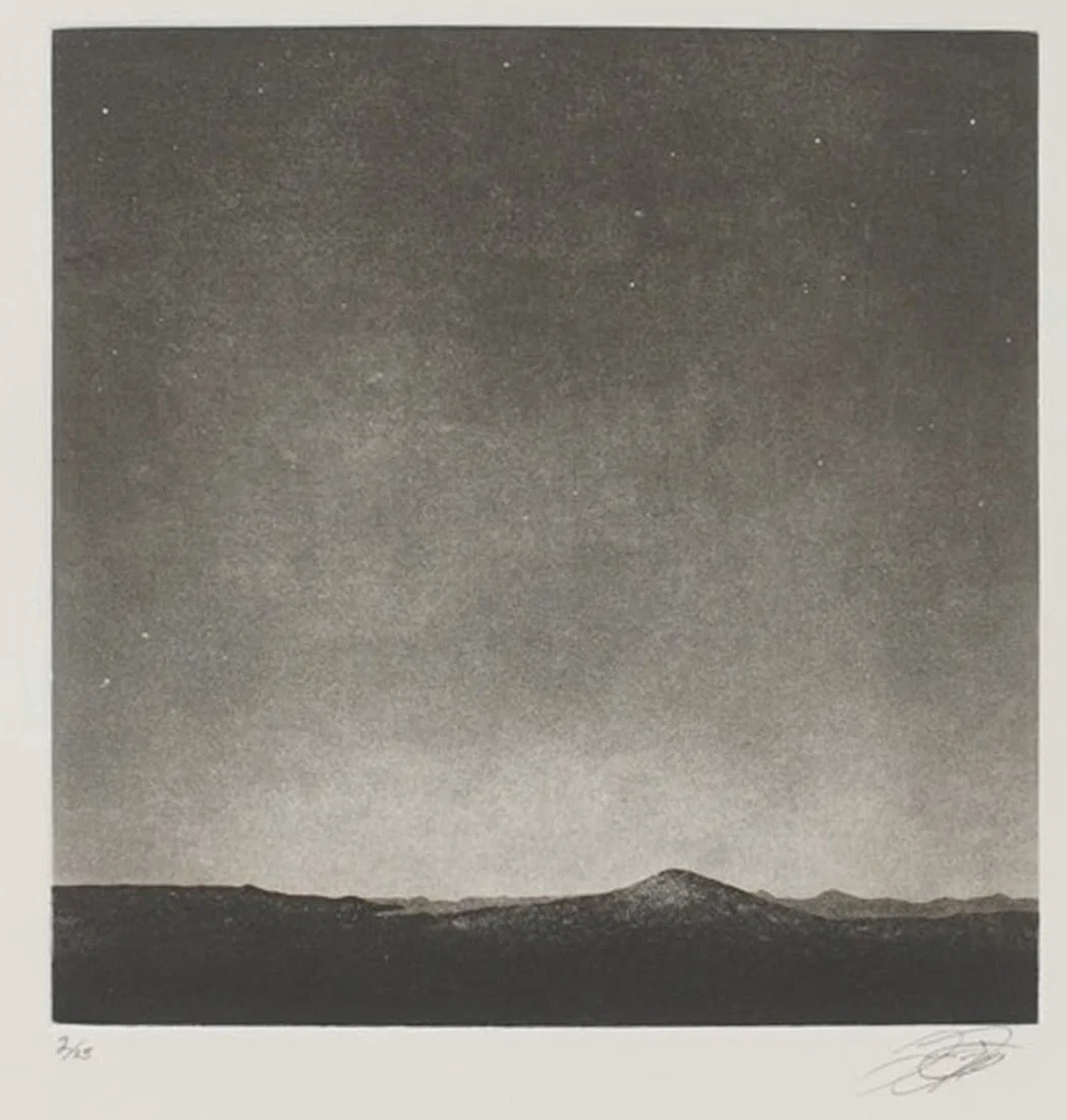 Mountain Landscape Lithograph