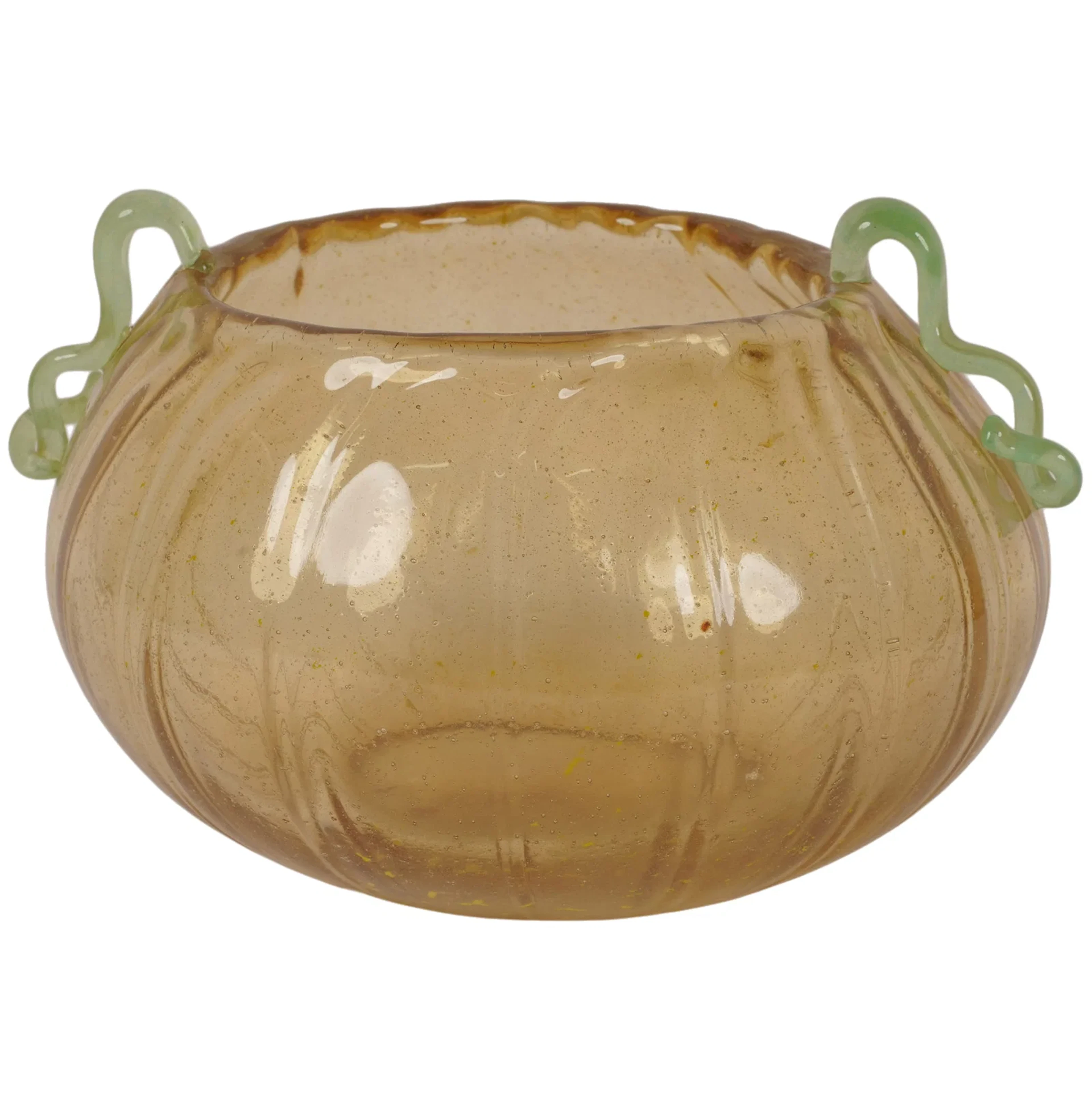 Daum France Art Glass Pumpkin Vase