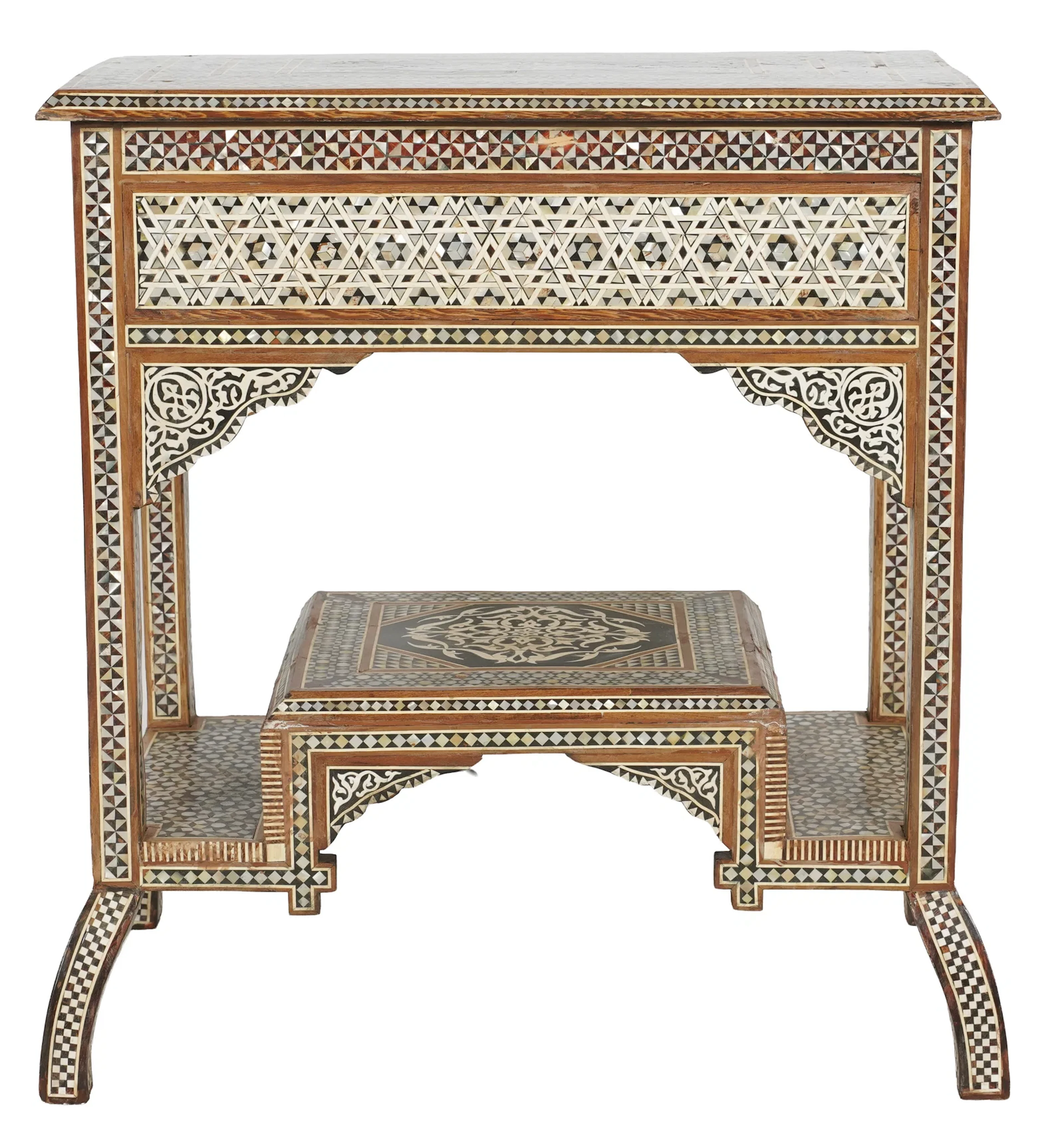 A Moorish Inlaid Lady's Writing Desk
