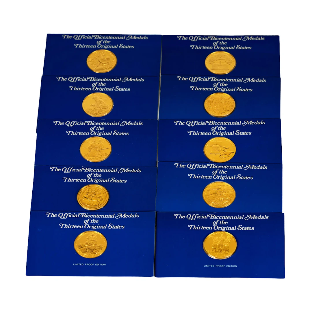 Ten Silver US Bicentennial Medals