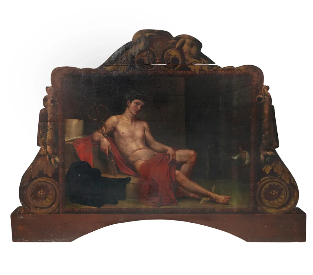 A European Allegorical Overdoor Relief Painting
