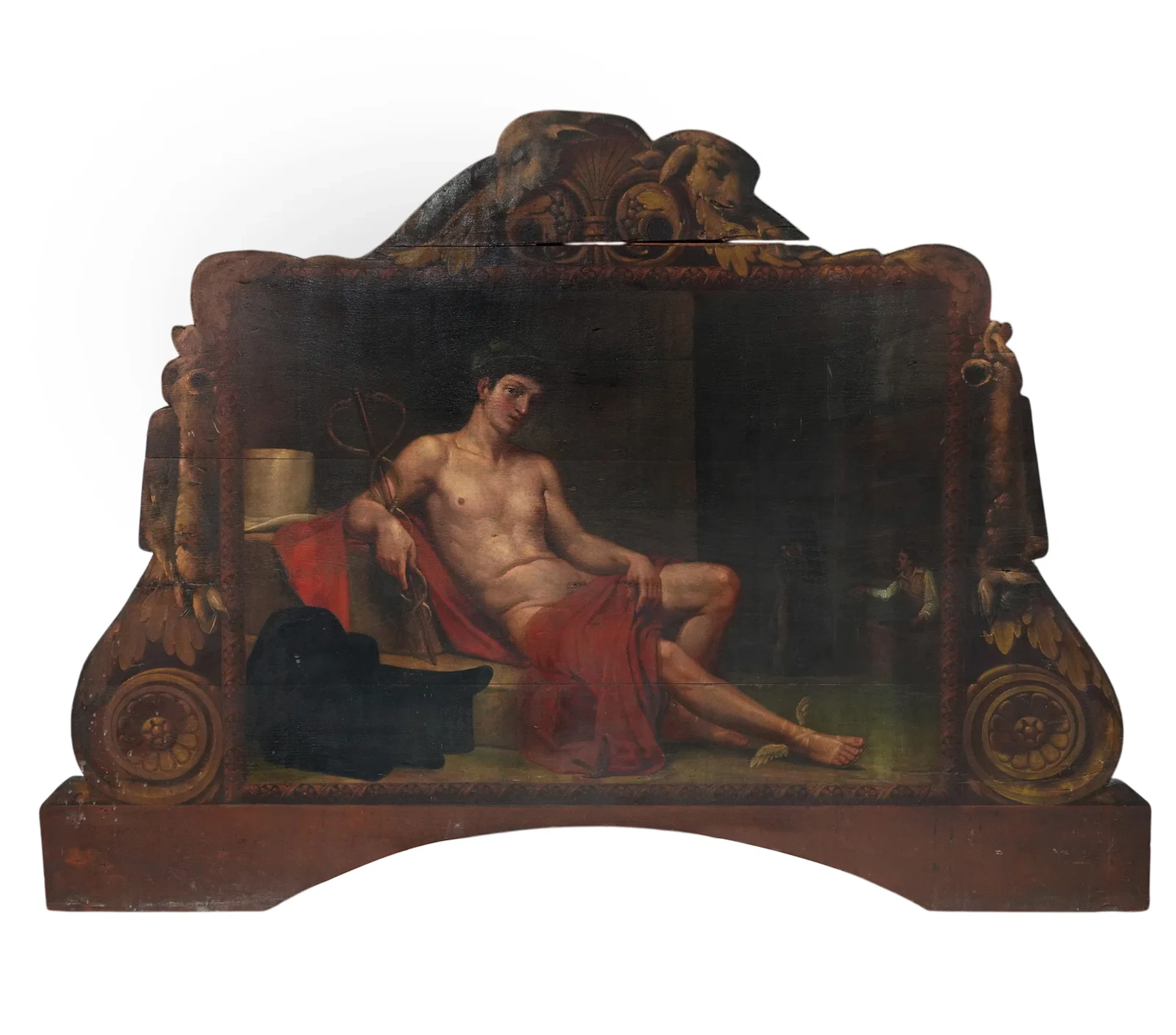 A European Allegorical Overdoor Relief Painting