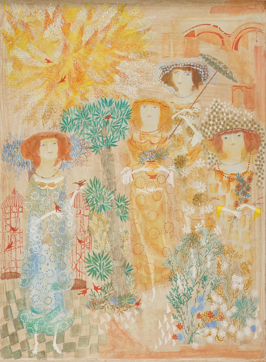 Three Women in the Garden