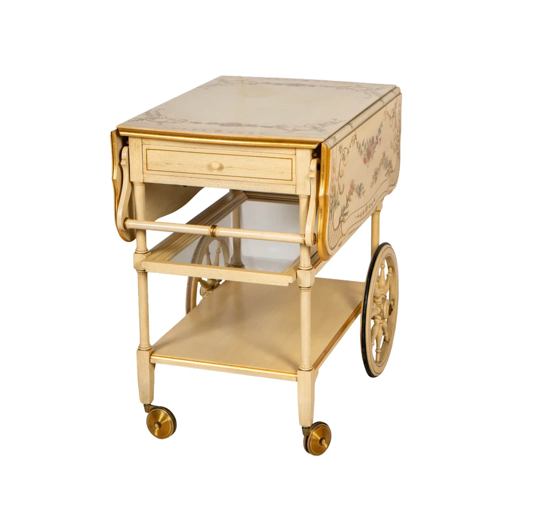 Kozak Studios Painted Tea Cart