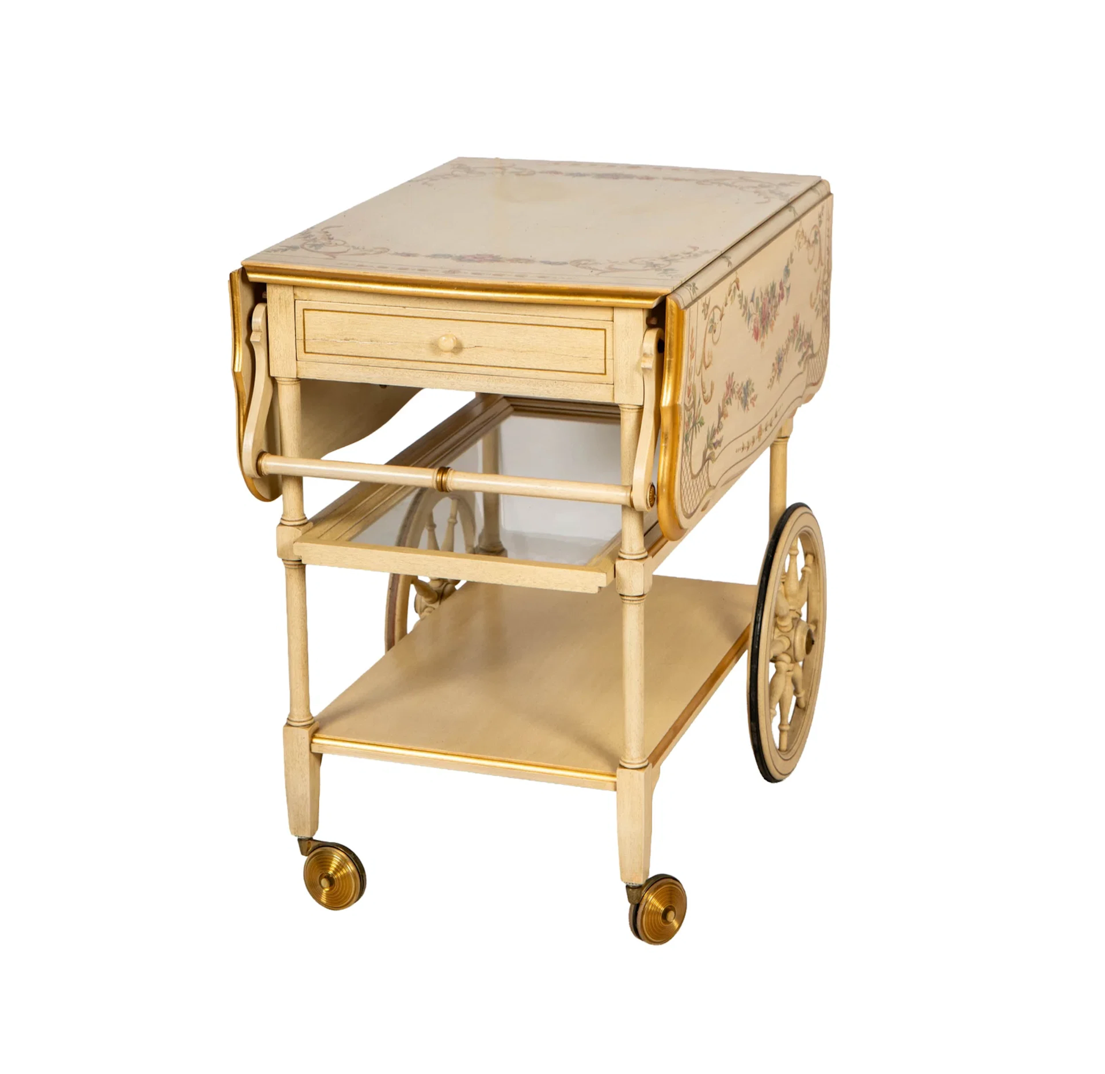 Kozak Studios Painted Tea Cart