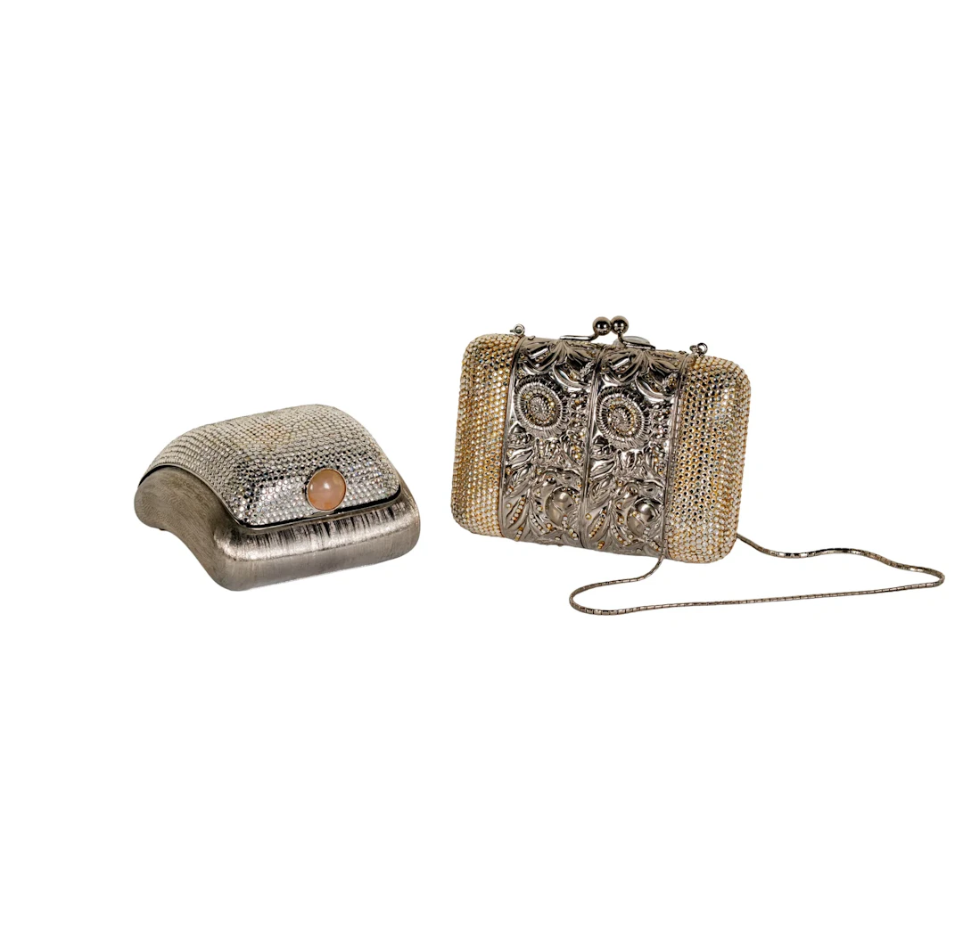 Judith Leiber Two Minaudiere Clutches