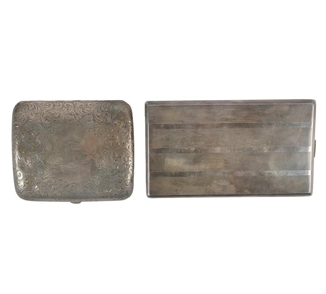 Two Sterling Silver Cigarette Cases