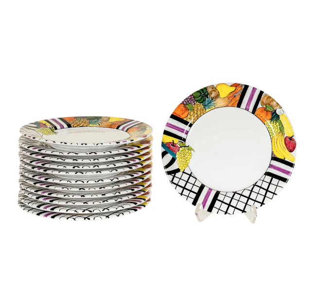 Julie Borbridge for Grazia Deruta, Set of Twelve Dinner Plates