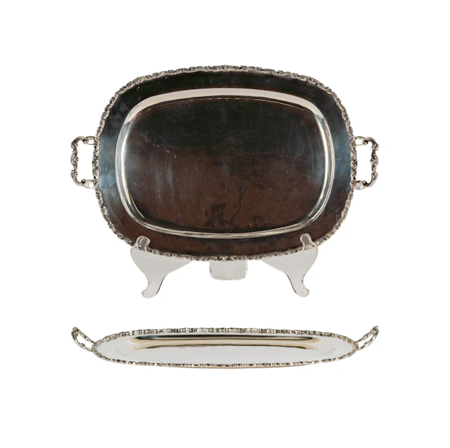 A Mexican Sterling Silver Two-Handle Tray