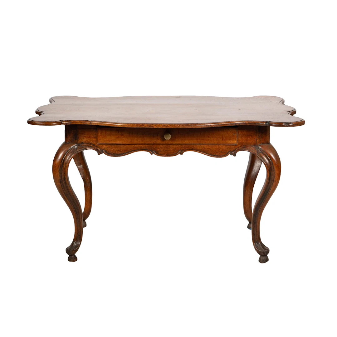 Rococo-Style Oak Center Table
