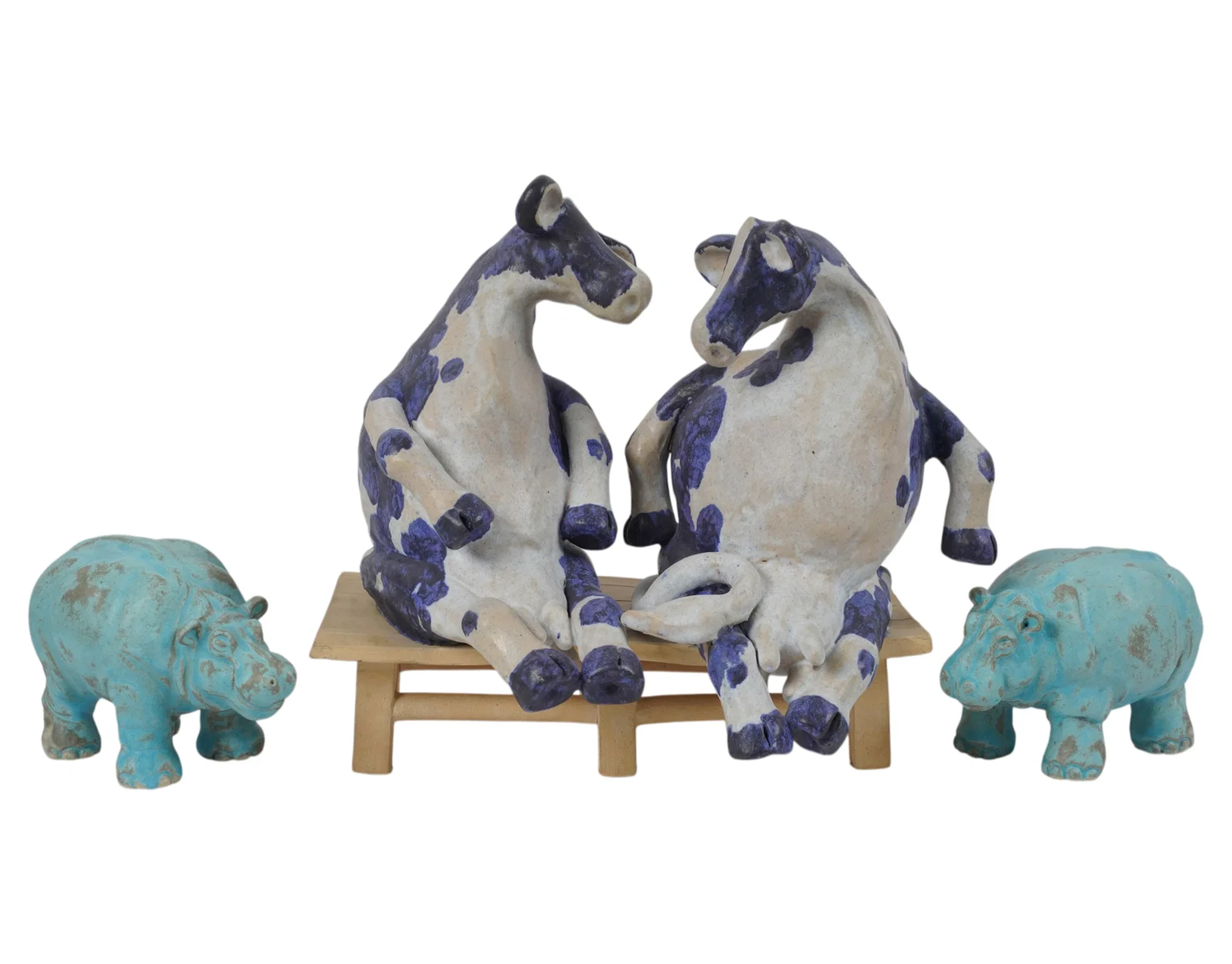 Three Dwight Davidson Pottery Sculptures