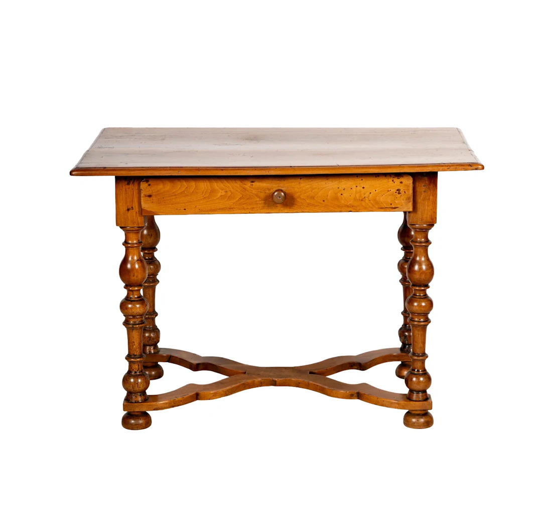 Louis XIII-Style Walnut Side Table