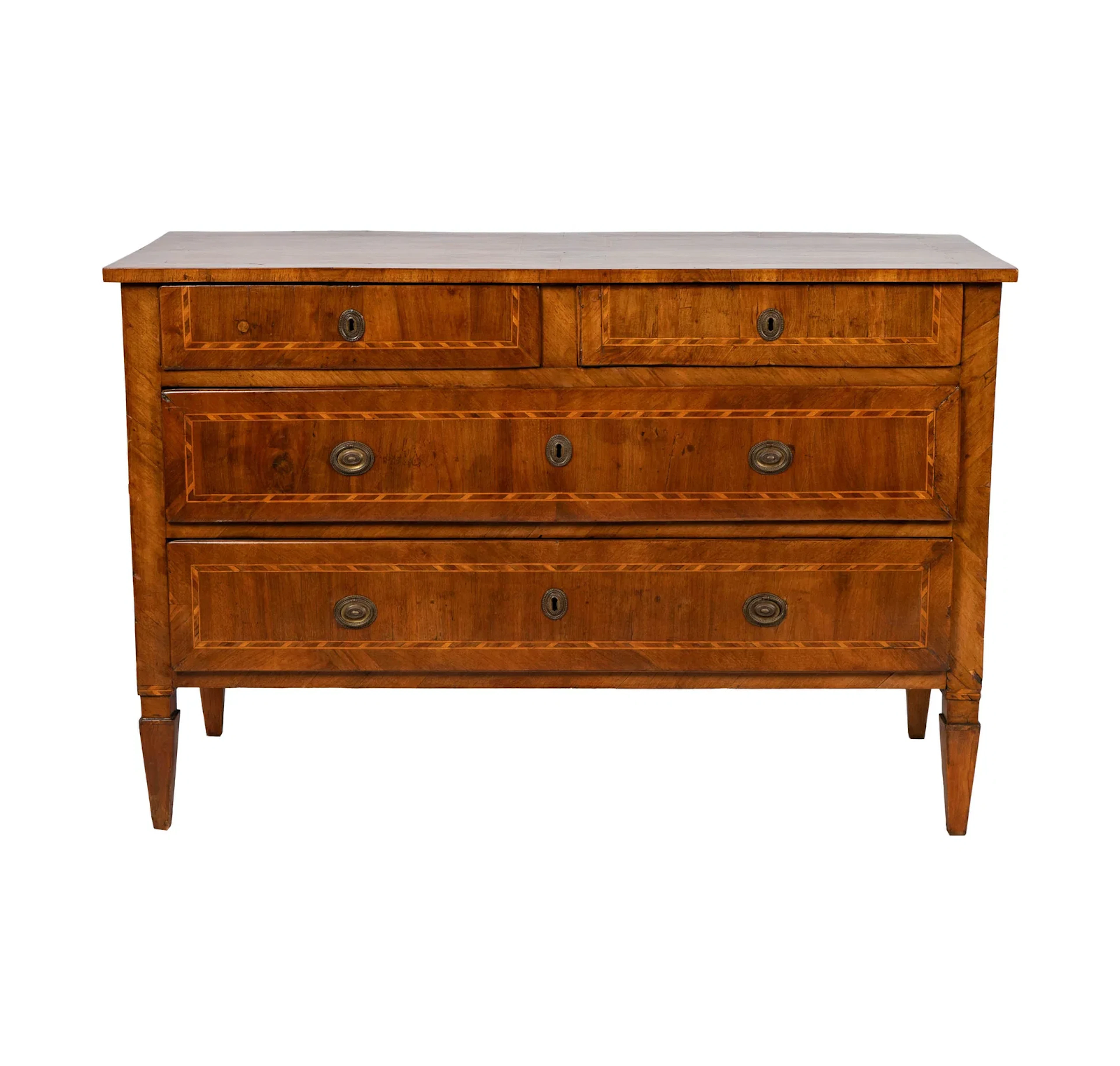 An Italian Neoclassical Fruitwood Commode