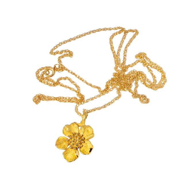 Tiffany & Co., 18-Karat Yellow Gold Dogwood Flower Pedant