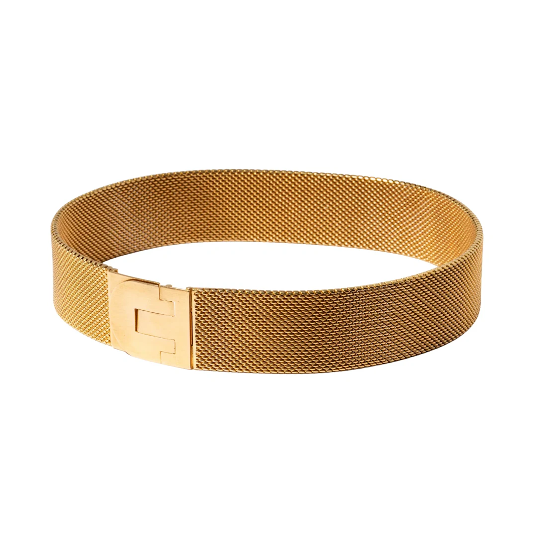 18-Karat Gold Mesh Choker Necklace
