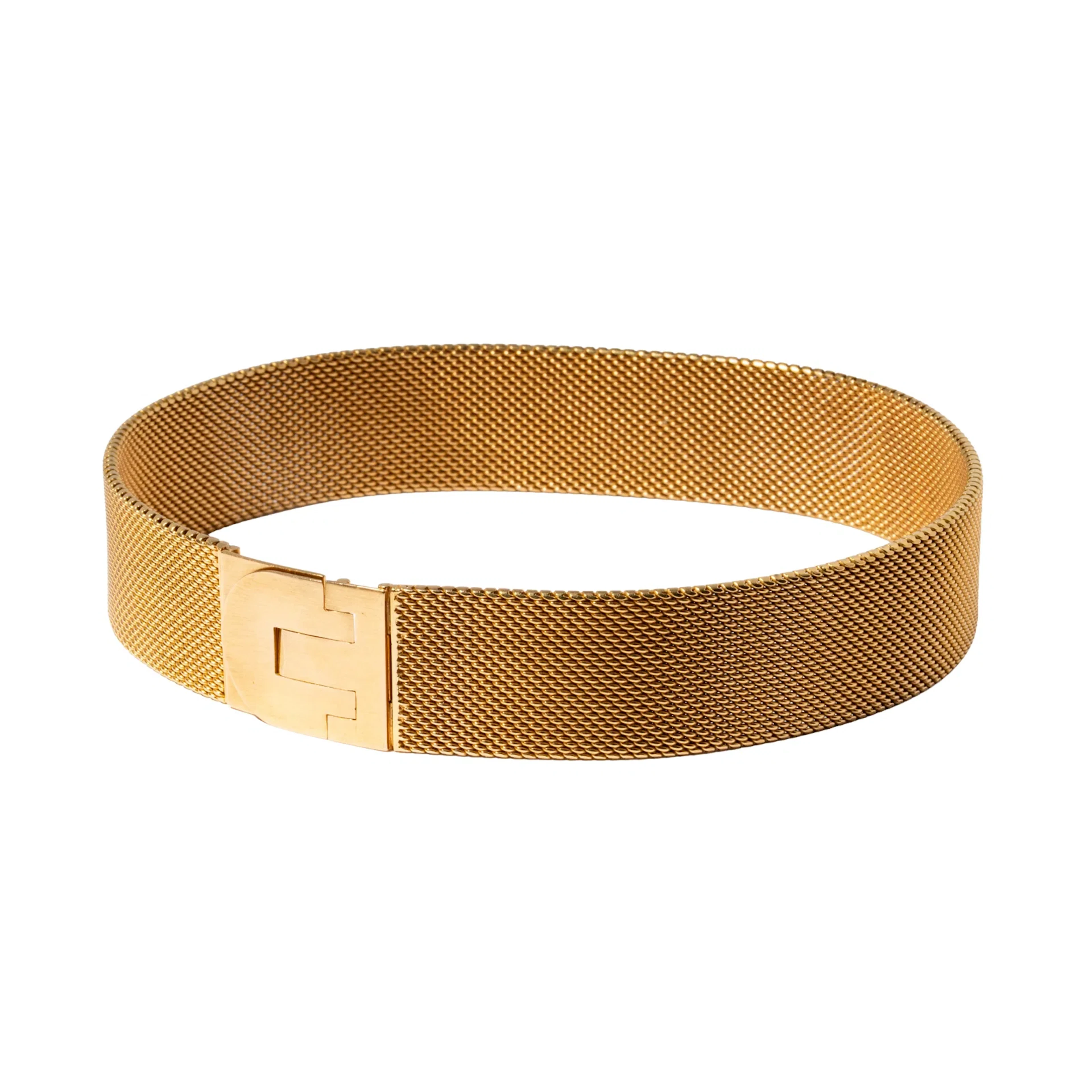 18-Karat Gold Mesh Choker Necklace