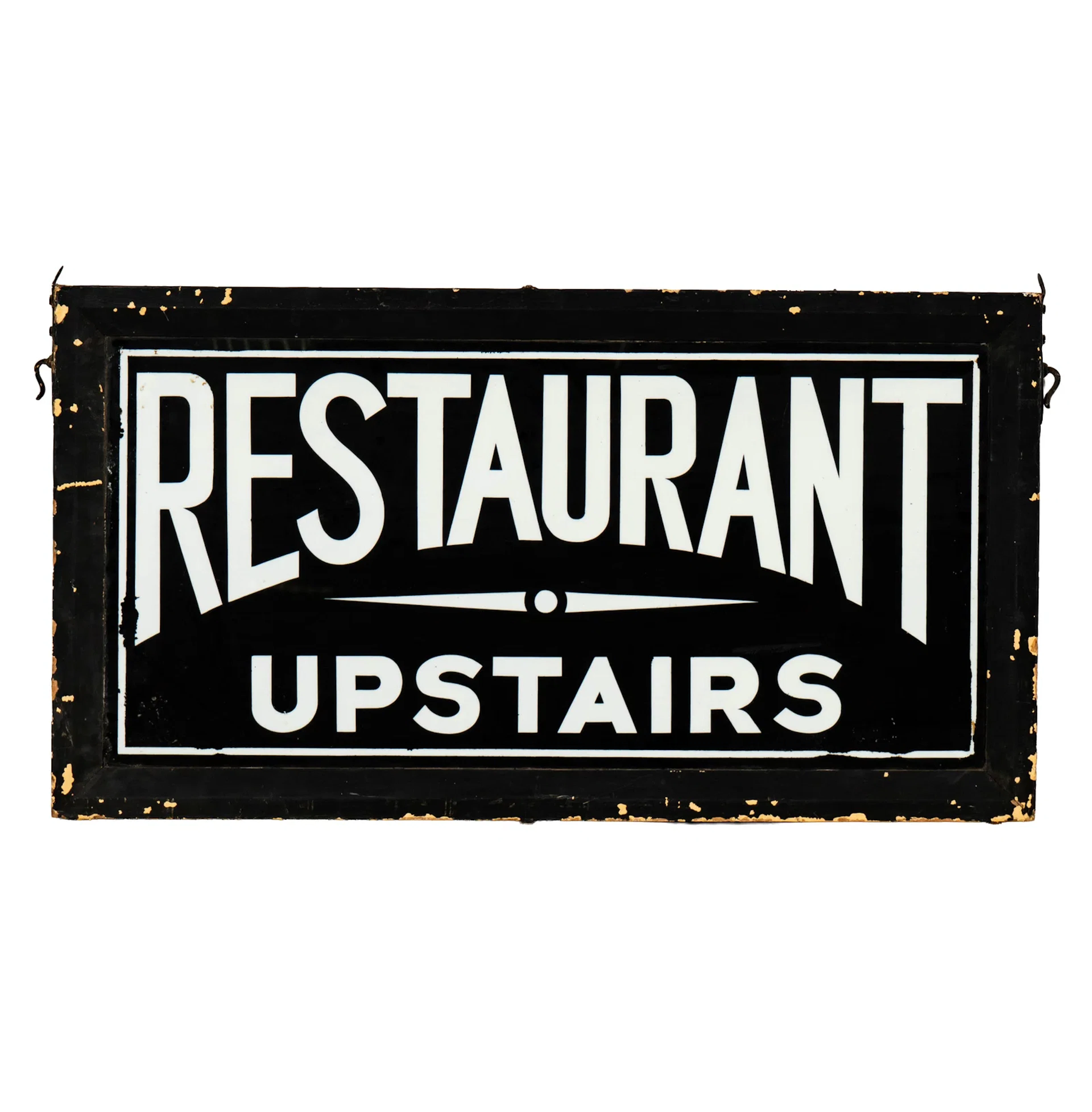 Vintage Restaurant Upstairs Sign