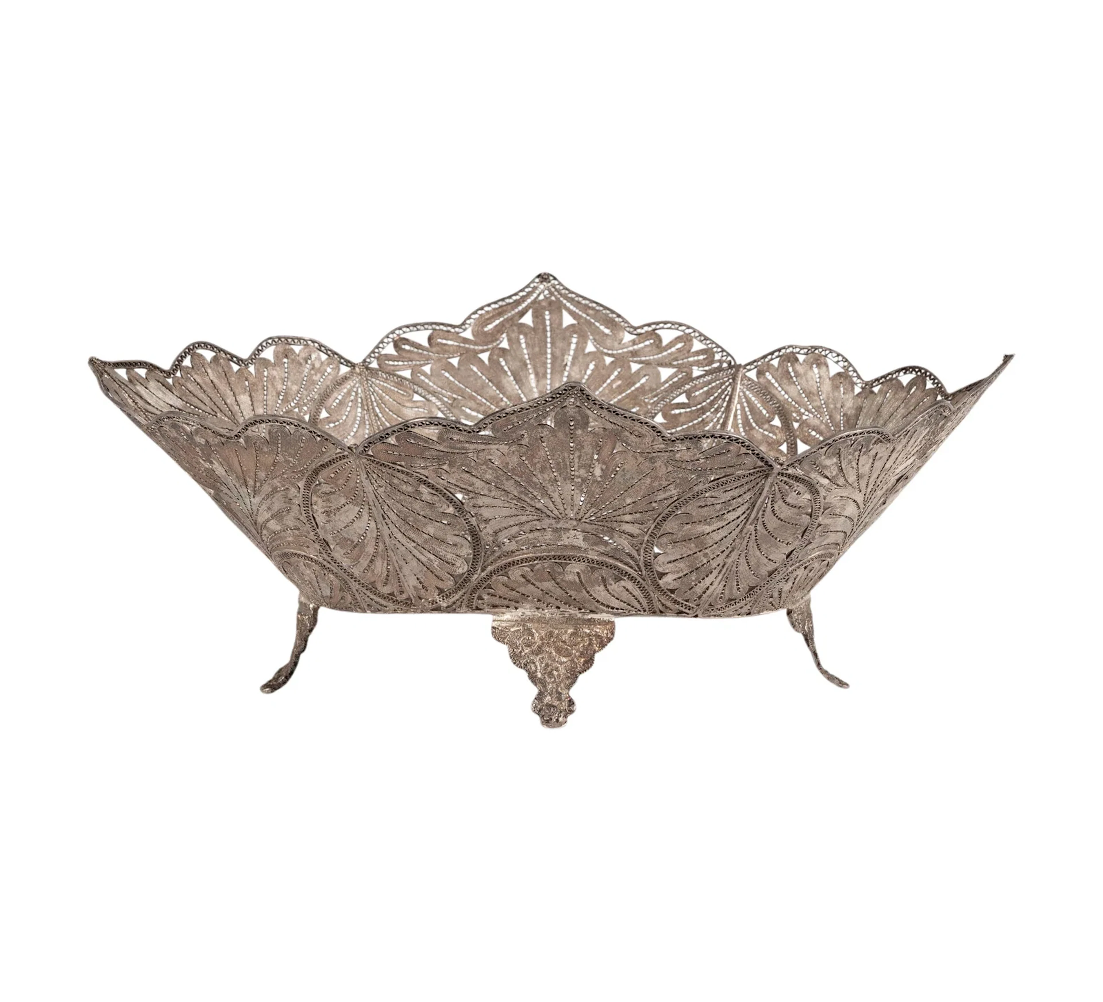 A Silver Filigree Basket