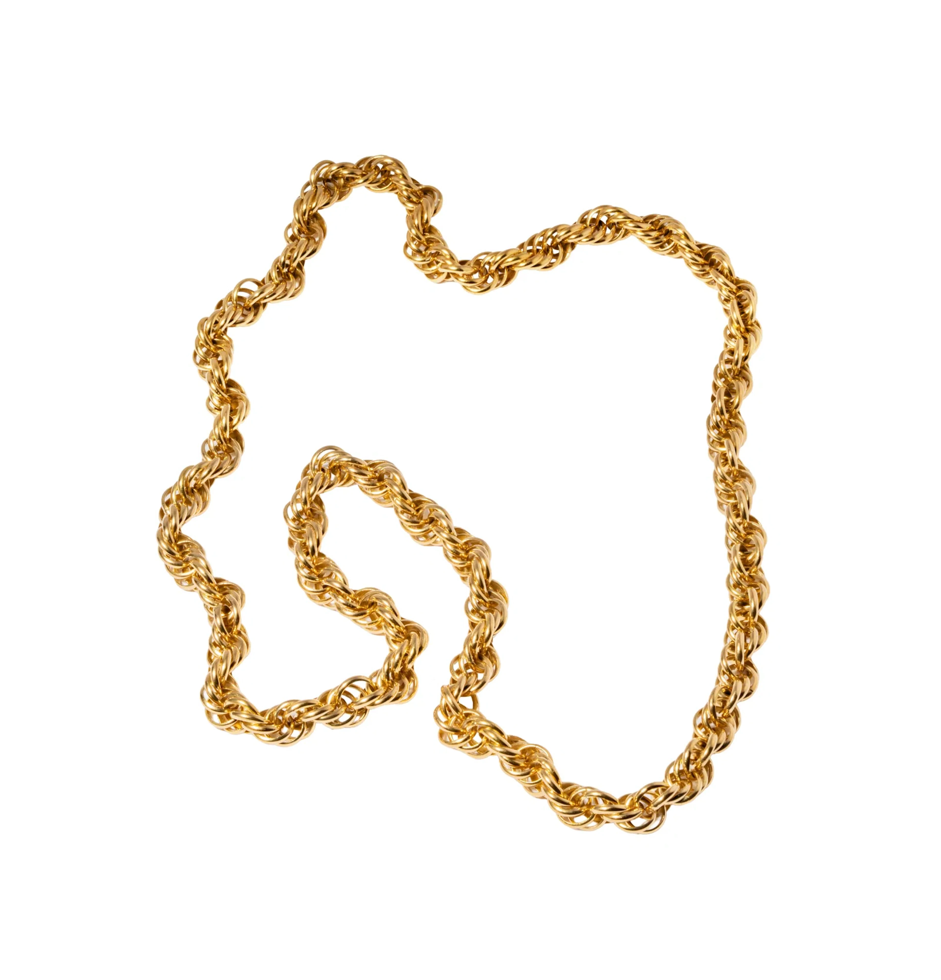 14-Karat Yellow Gold Large and Heavy Rope Gold Chain