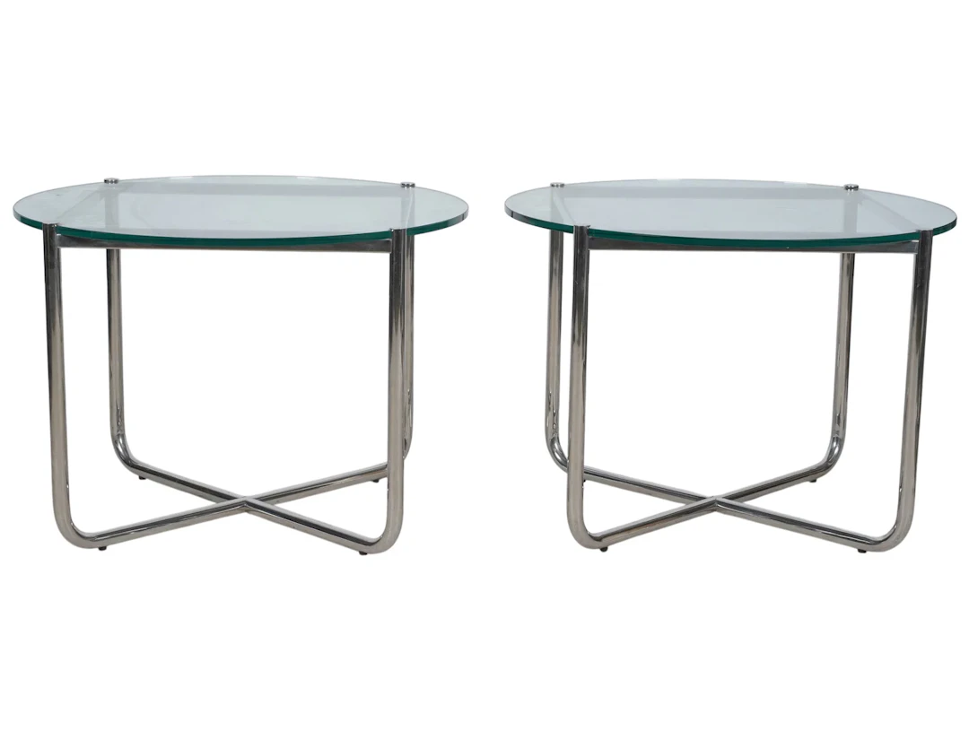 A Pair of Ludwig Mies van der Rohe, MR tables