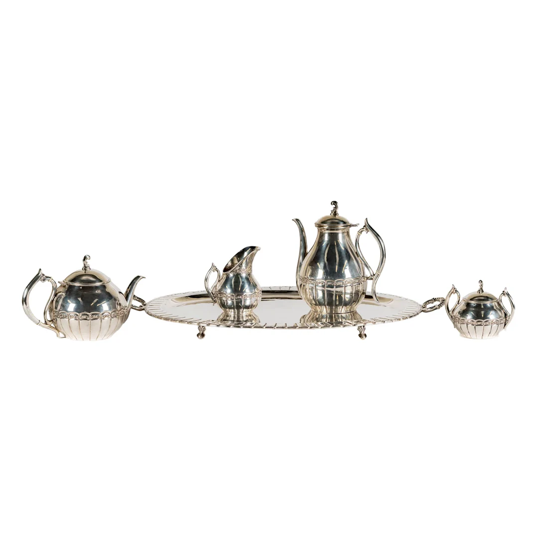 A Sterling Silver Five Piece Tea and Coffee Service