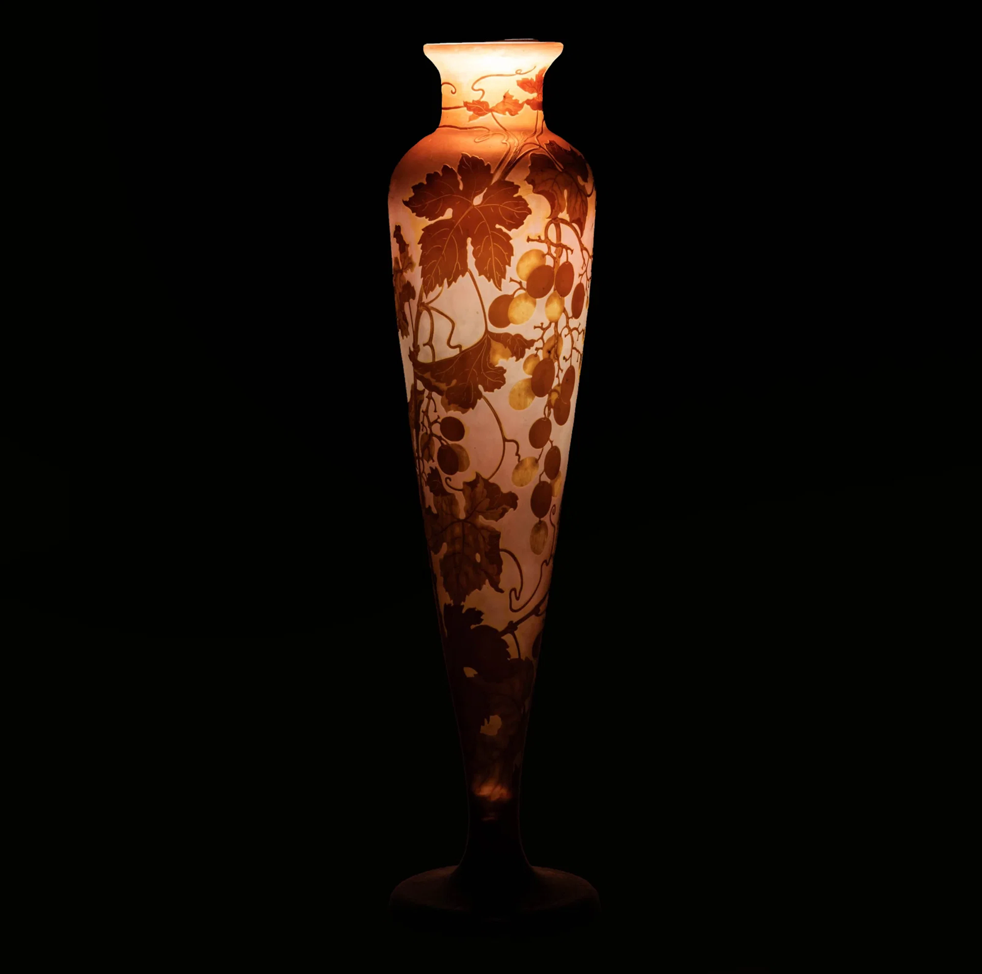 A Large Galle Cameo Glass Vase