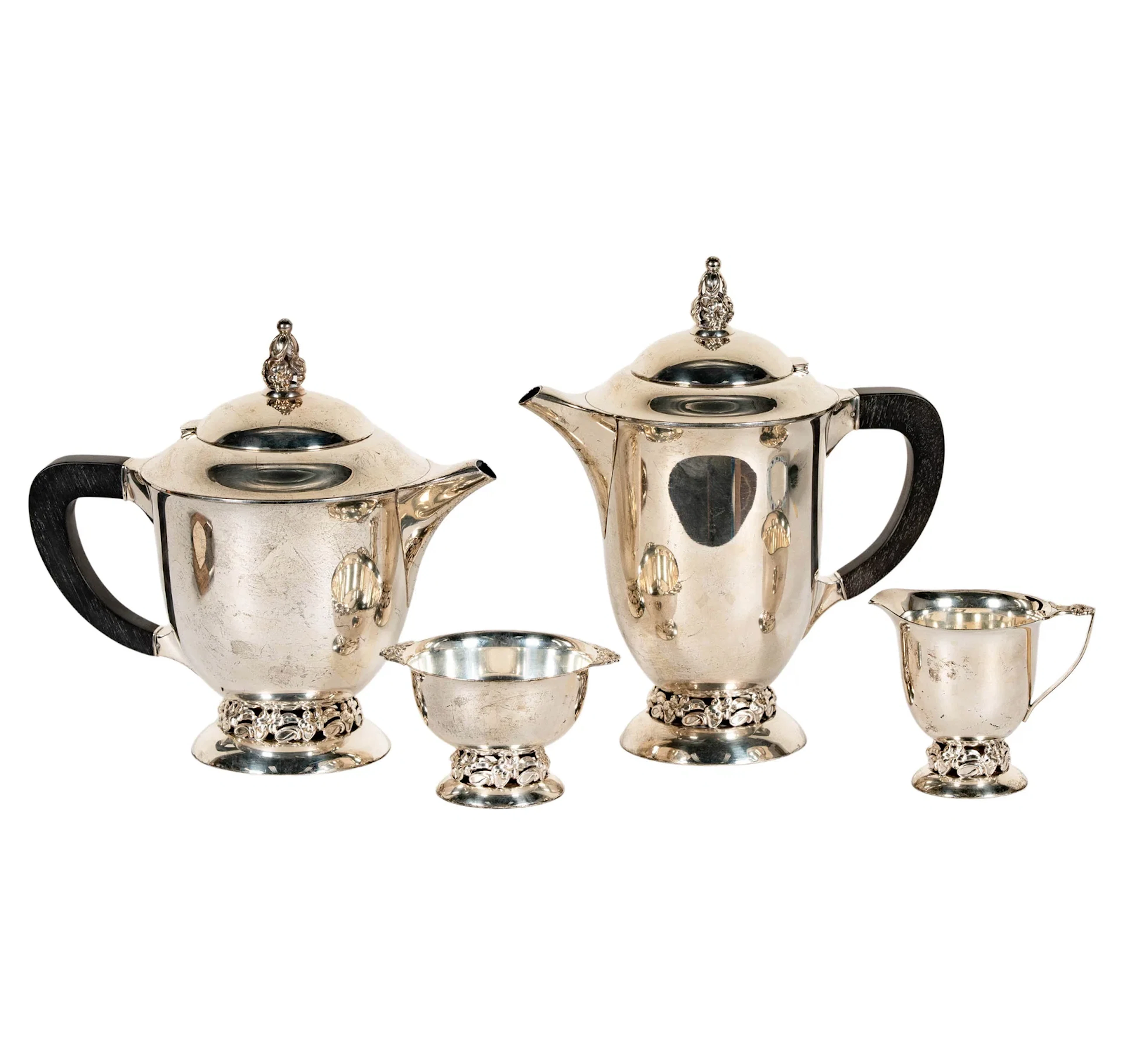 A Mueck Cary Sterling Silver Coffee and Tea Service