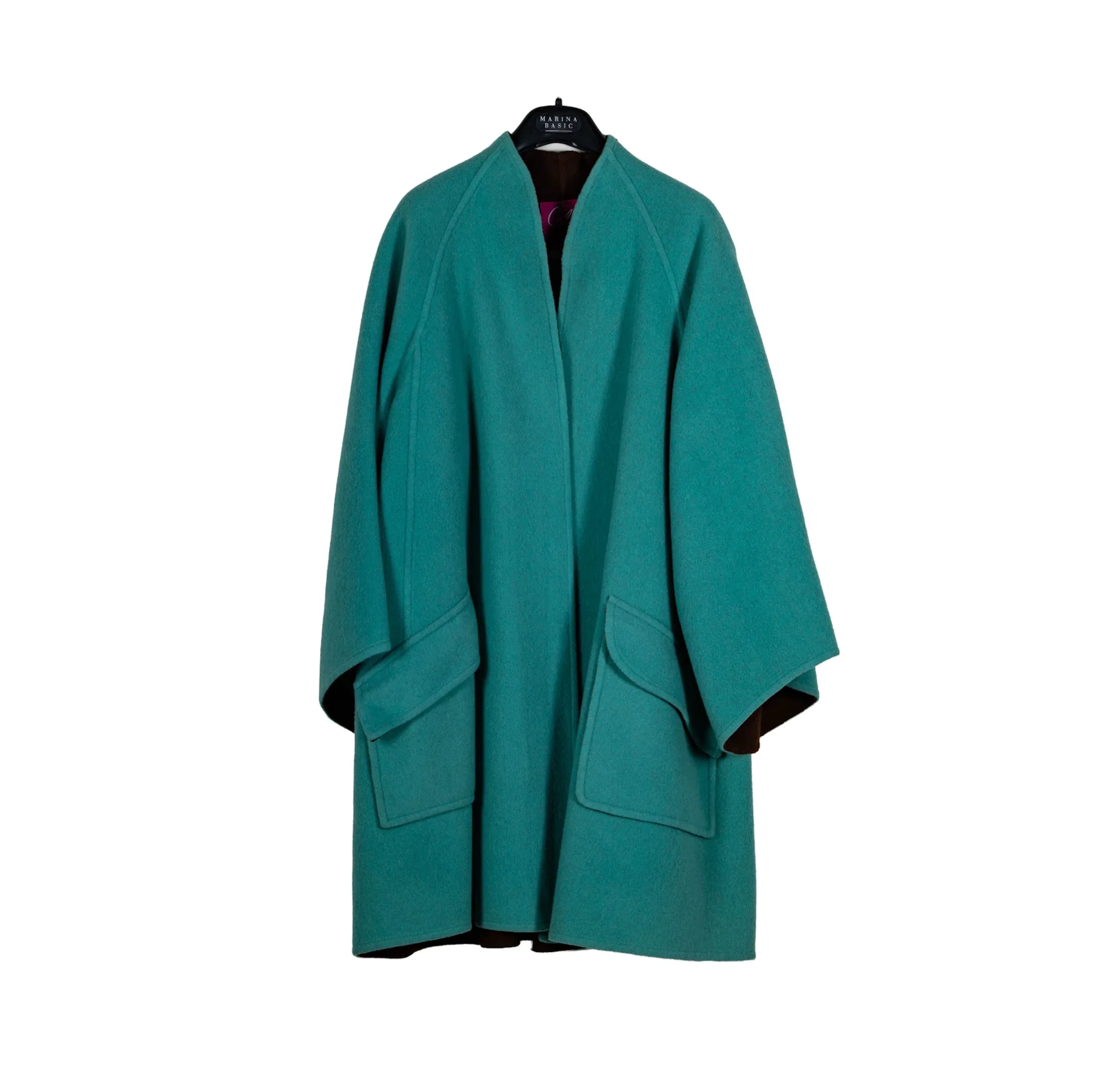 Christian LaCroix Teal Vintage Wool Coat