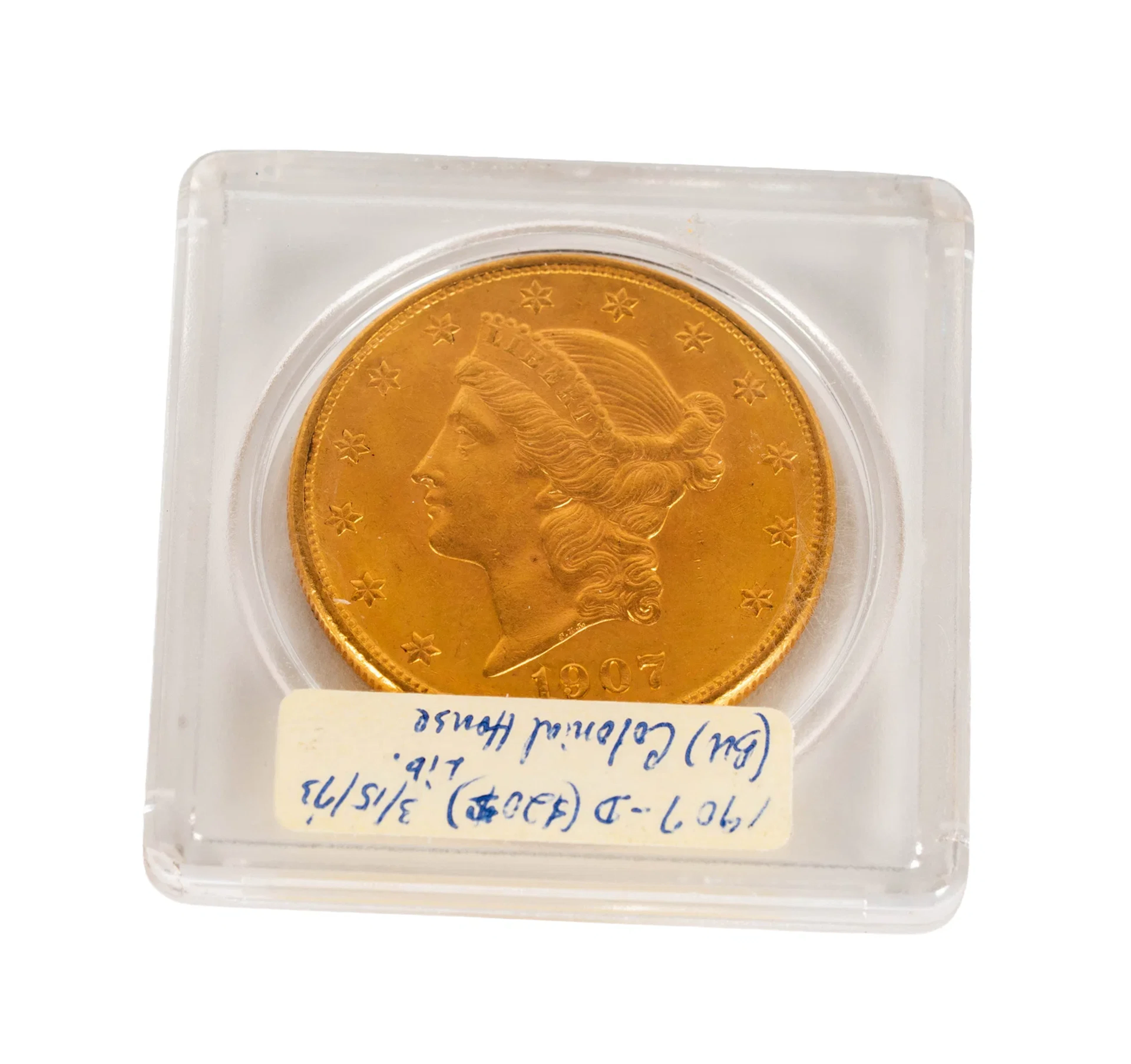 1907D US $20 Double Eagle Gold Coin