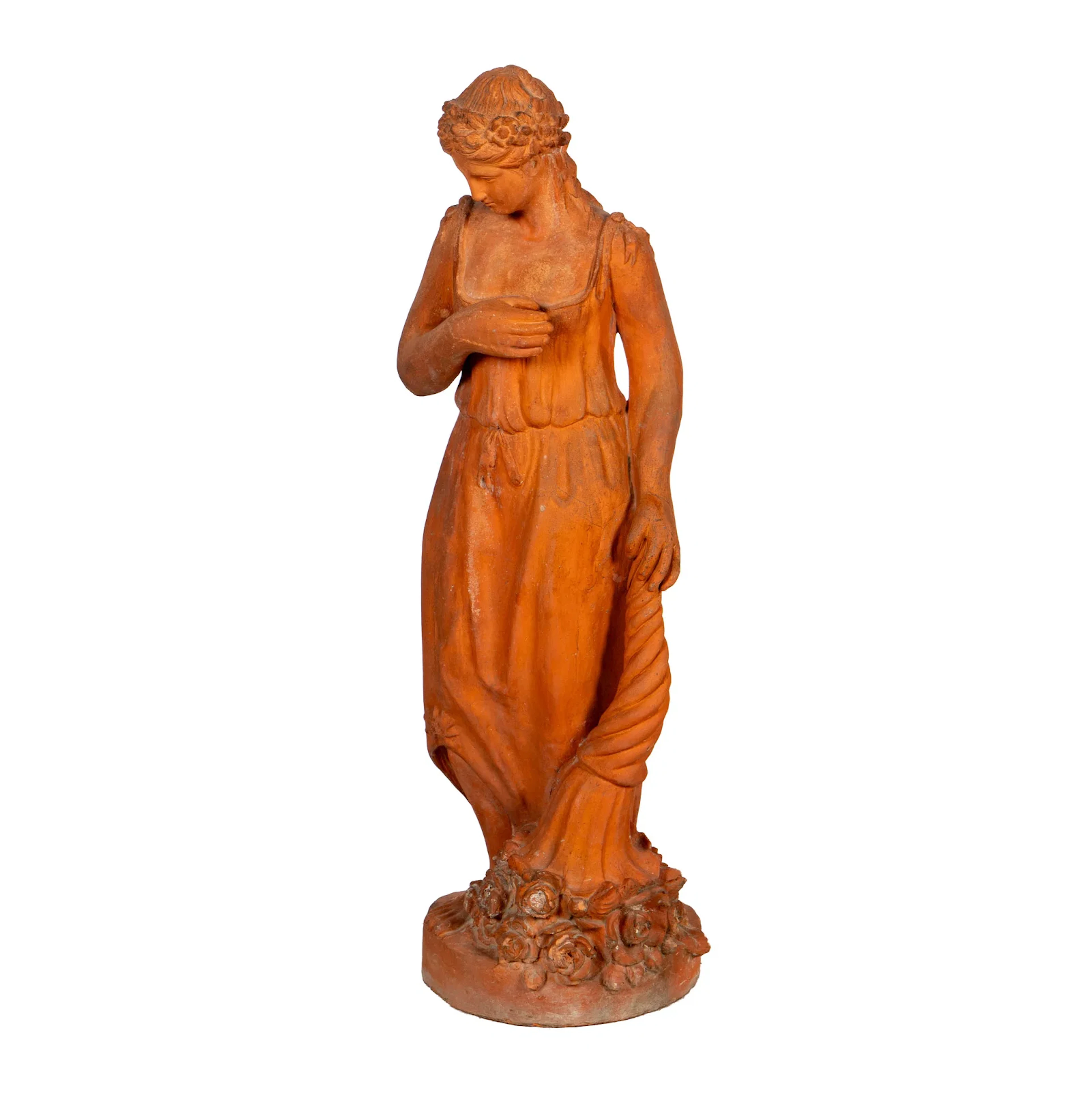 Neoclassical-Style Terracotta Figure of a Maiden