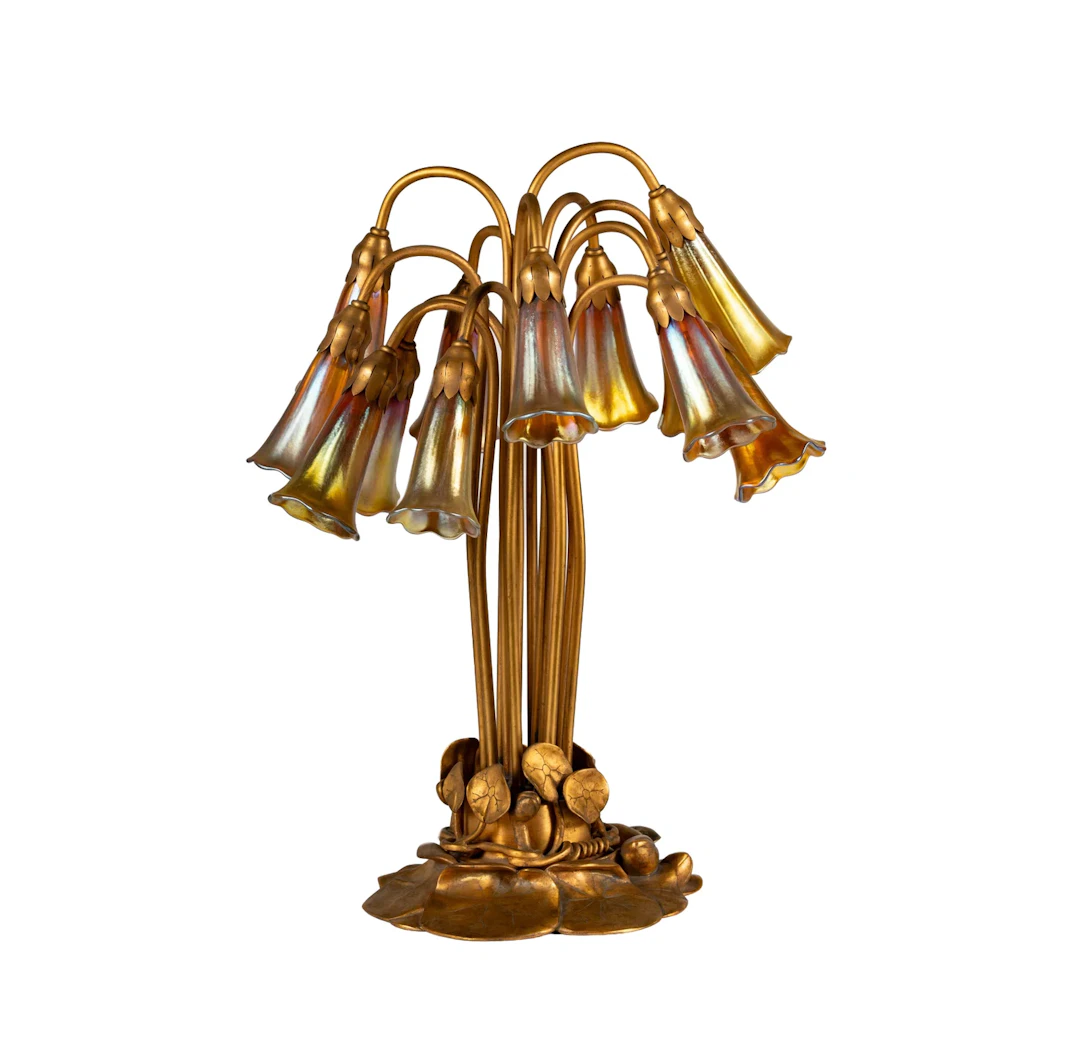 A Tiffany Studios Twelve-Light Lily Table Lamp